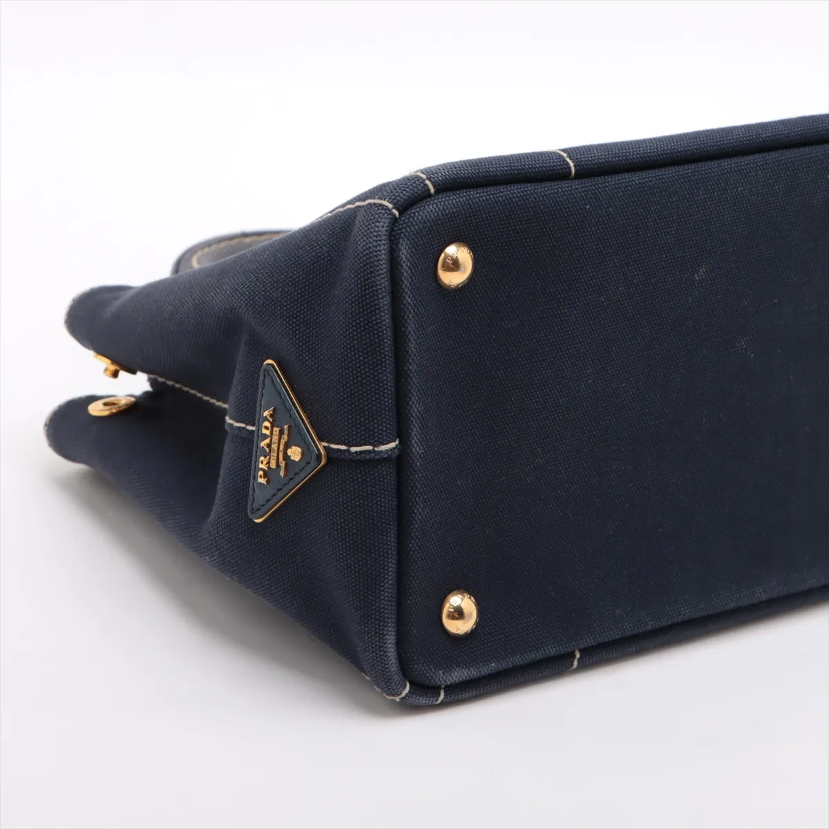 Canapa Canvas x Leather 2WAY Handbag Blue 1BG439 Bearer Guarantee — view 4