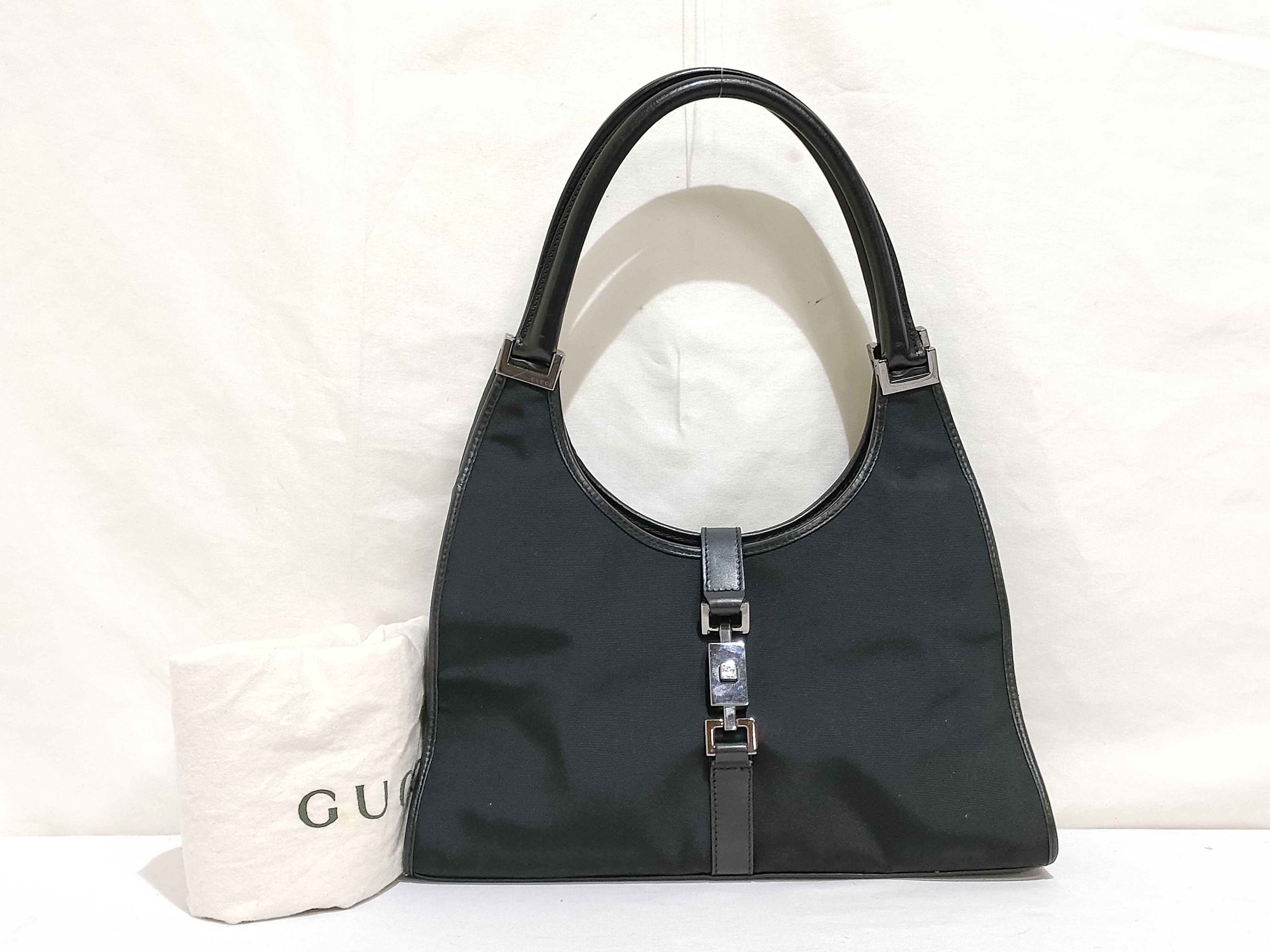 Jackie Nylon Black Handbag