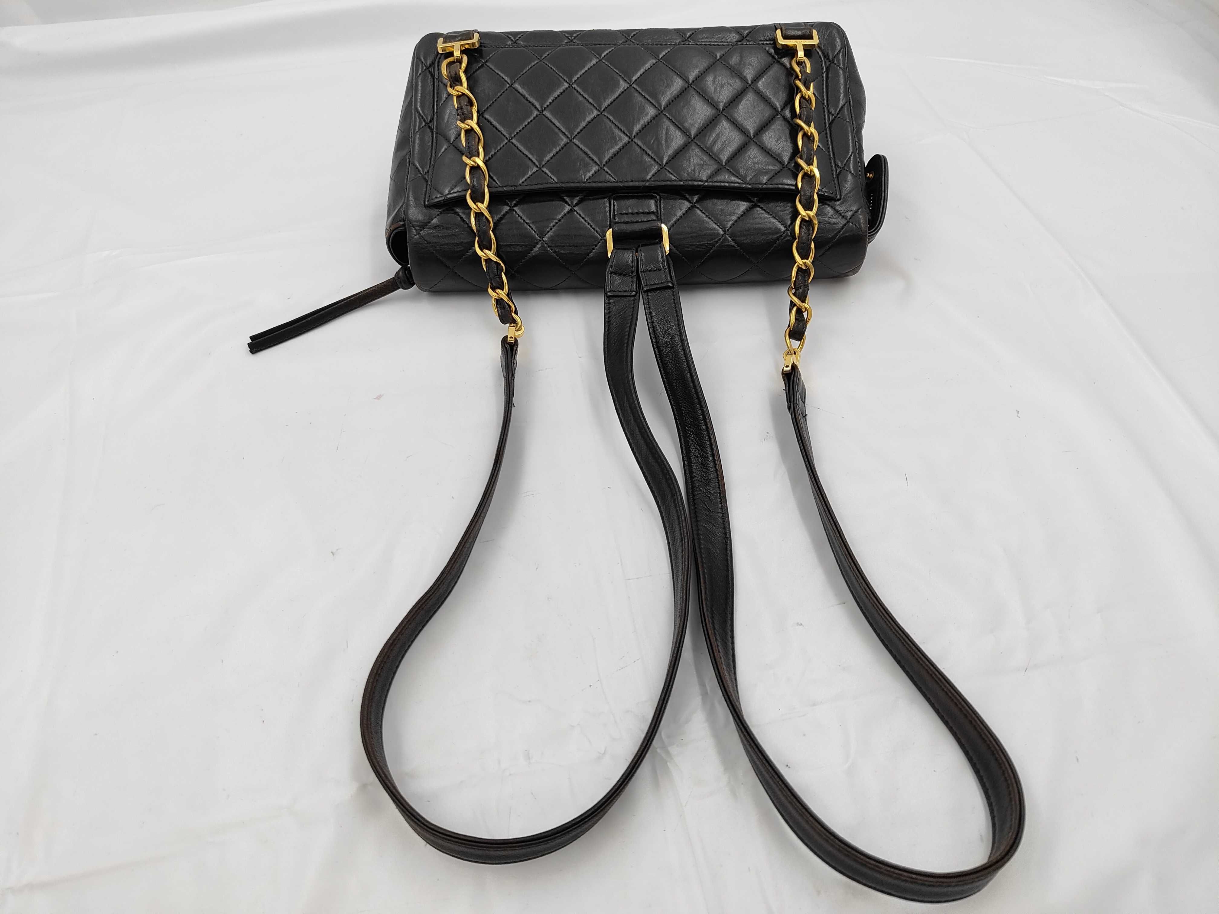 Matelassé Black Backpack — view 3