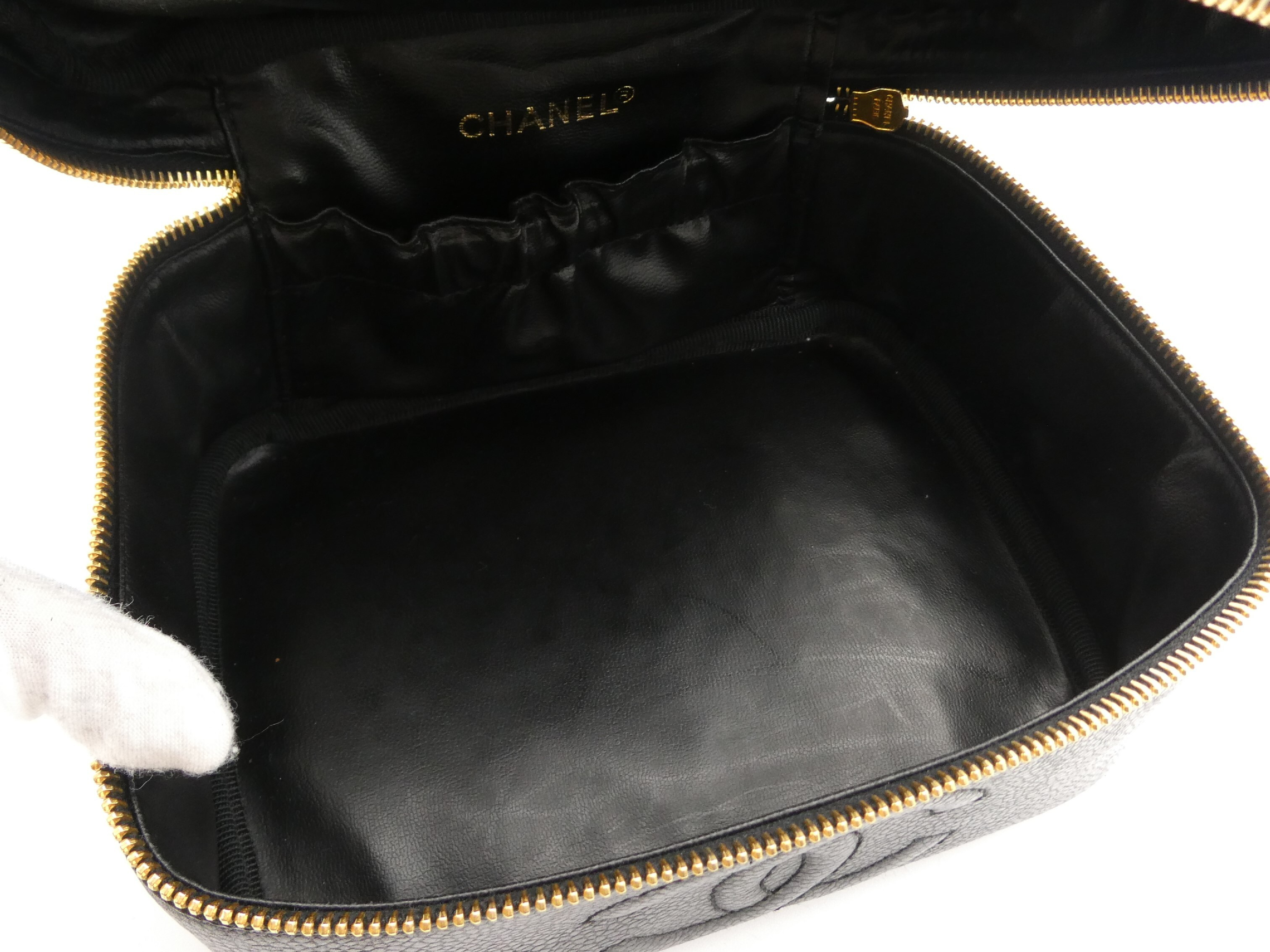Caviar Skin Coco Mark Vanity Bag — view 7
