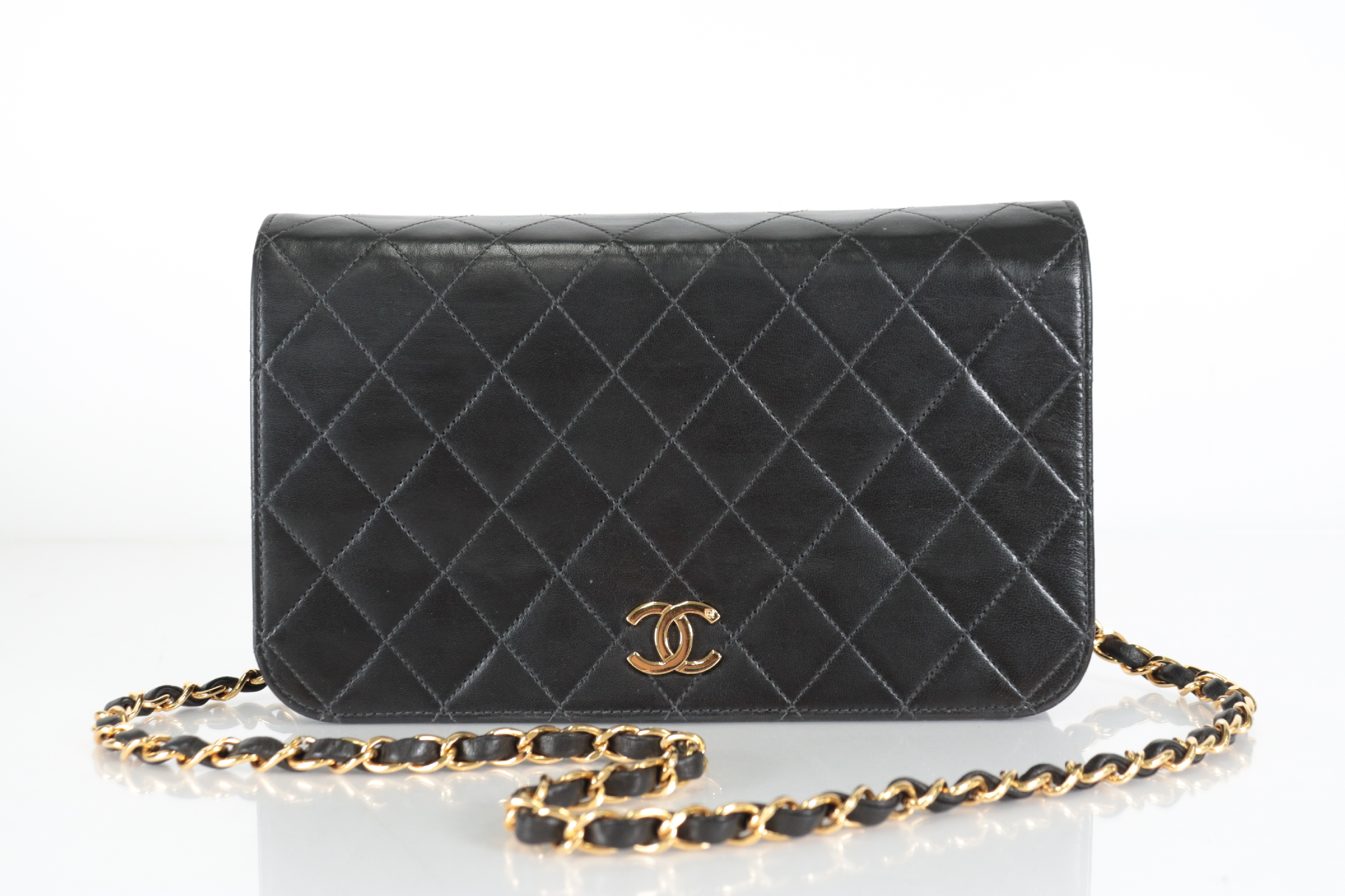 Matelassé Lambskin Full Flap Push Chain Shoulder Bag (Series 5) — view 2