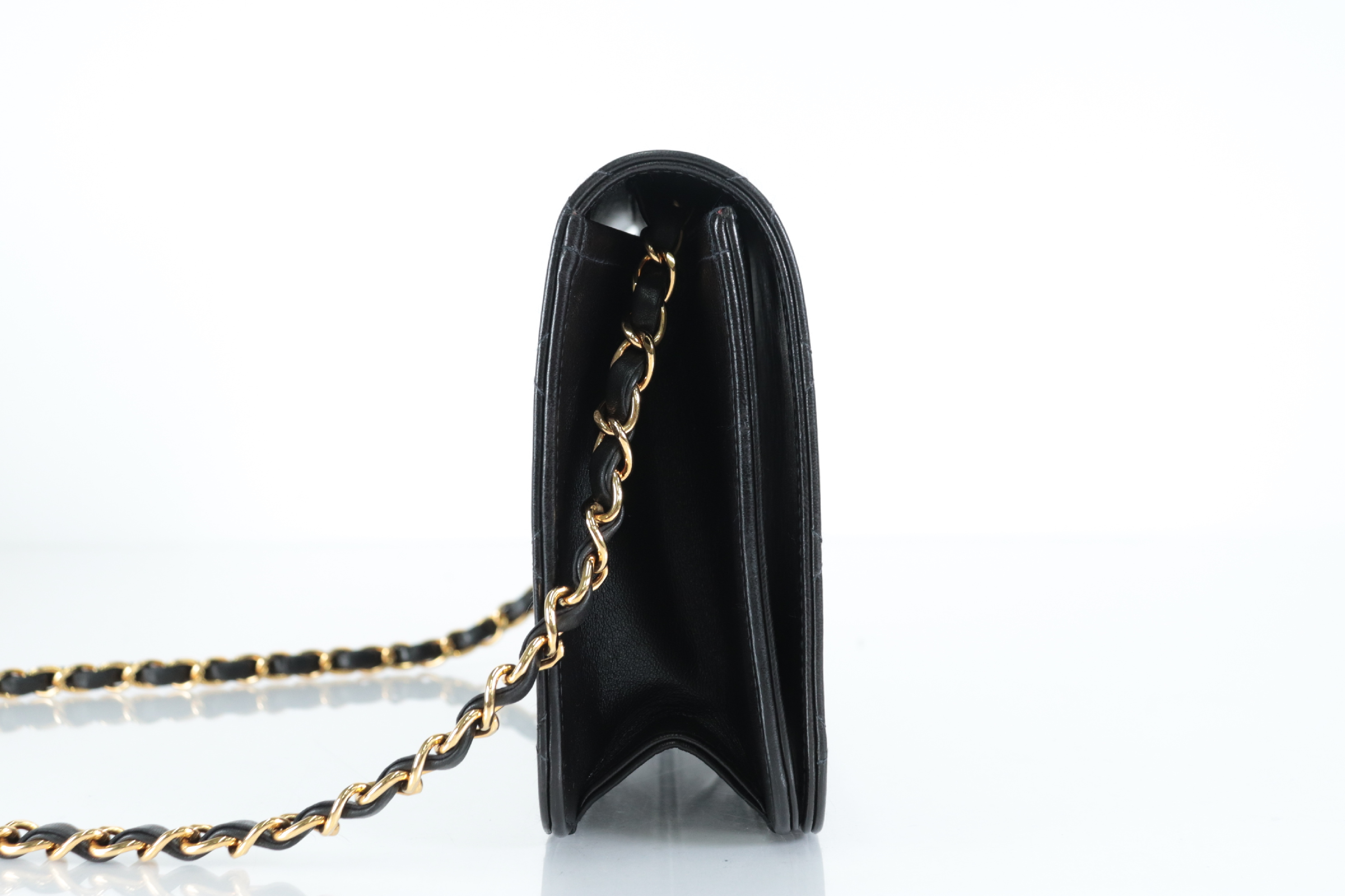 Matelassé Lambskin Full Flap Push Chain Shoulder Bag (Series 5) — view 4