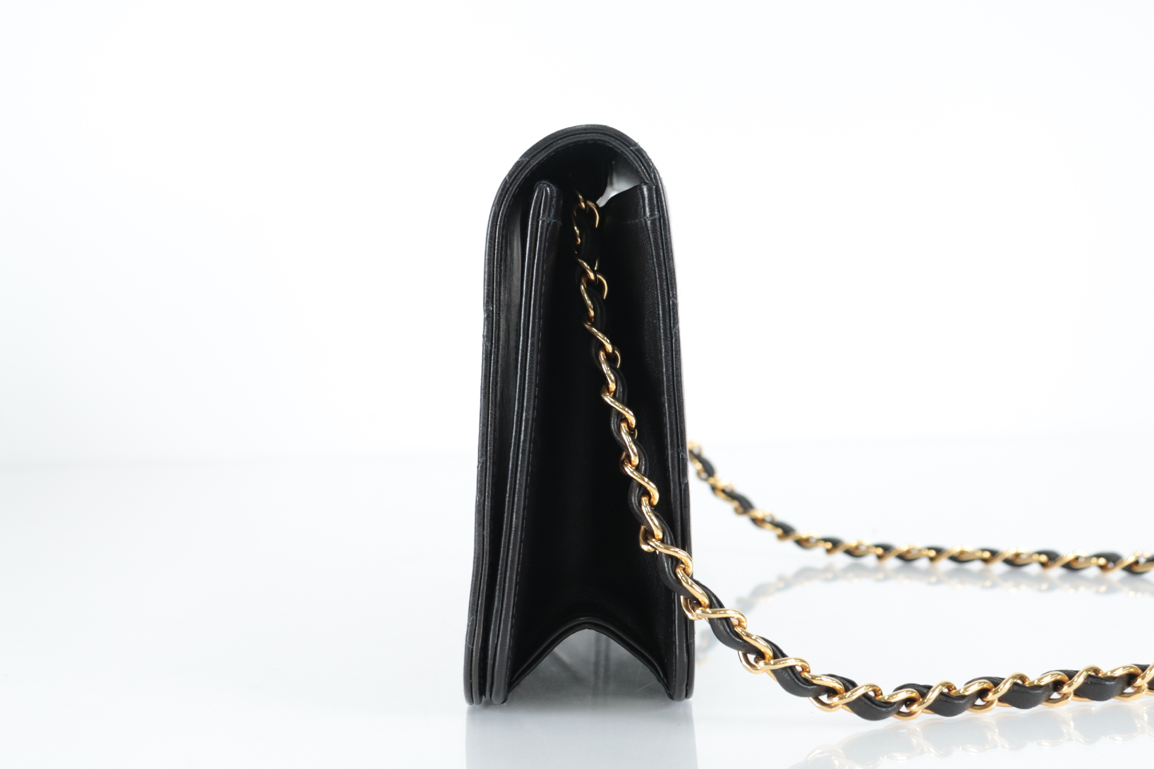Matelassé Lambskin Full Flap Push Chain Shoulder Bag (Series 5) — view 5