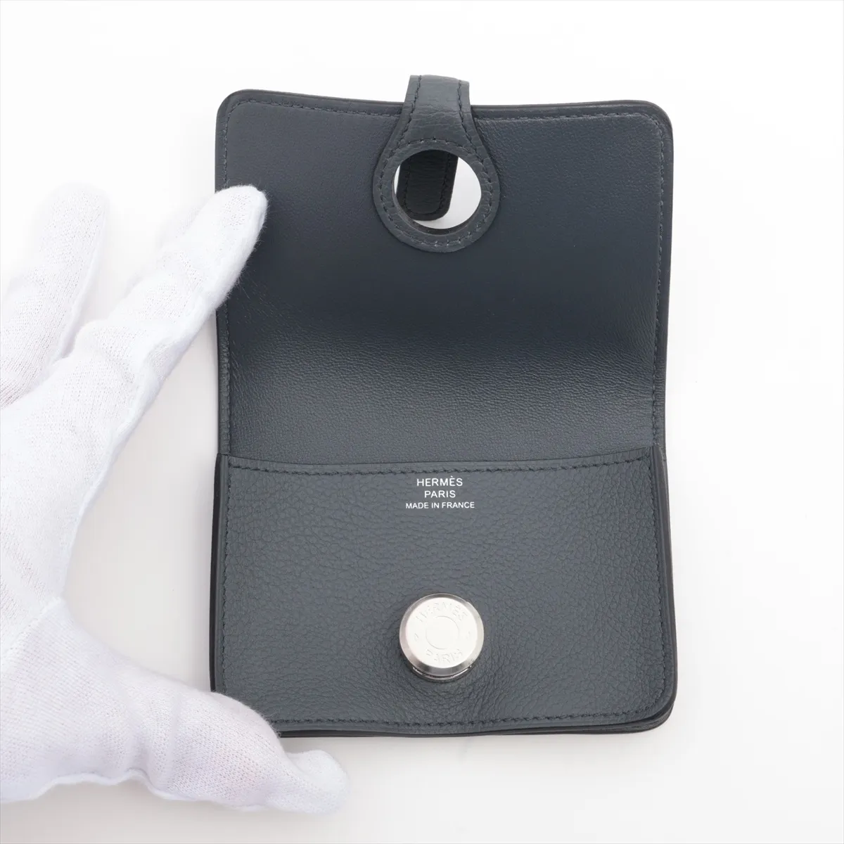 Dogon Compact Evercolor Card Case Grimeyer Silver Hardware W:2024 — view 3