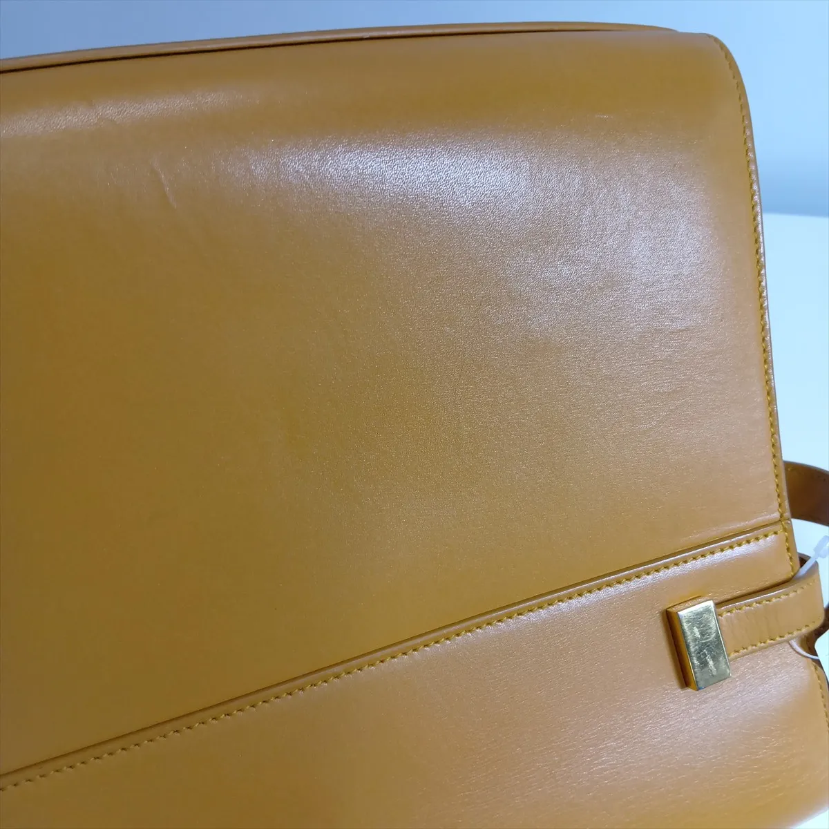 Manhattan 579271 Leather Shoulder Bag, Yellow — view 14