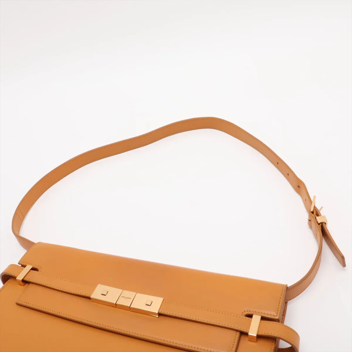 Manhattan 579271 Leather Shoulder Bag, Yellow — view 5