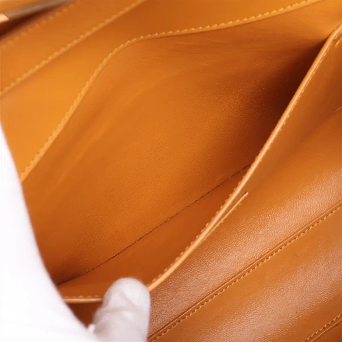 Manhattan 579271 Leather Shoulder Bag, Yellow — view 7