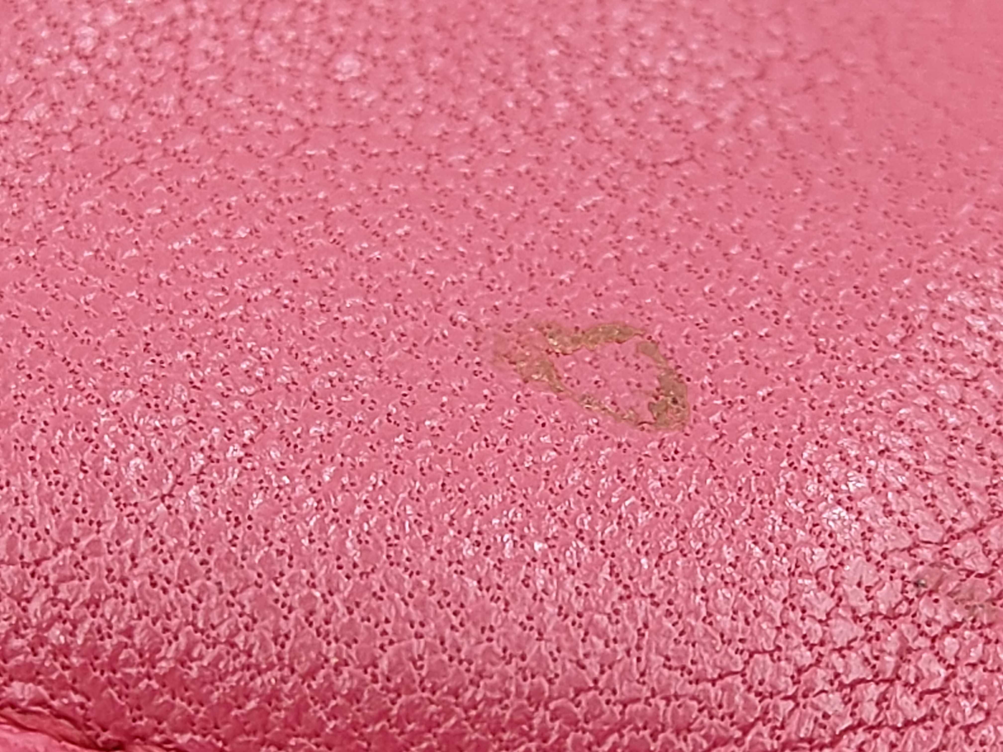 Hot Pink Lambskin Leather Bag with Silver Hardware, Gold Plated Hardware, and Ruthenium Hardware (Model 19, Series 29) - Round Shape, Chain Shoulder Bag — view 13