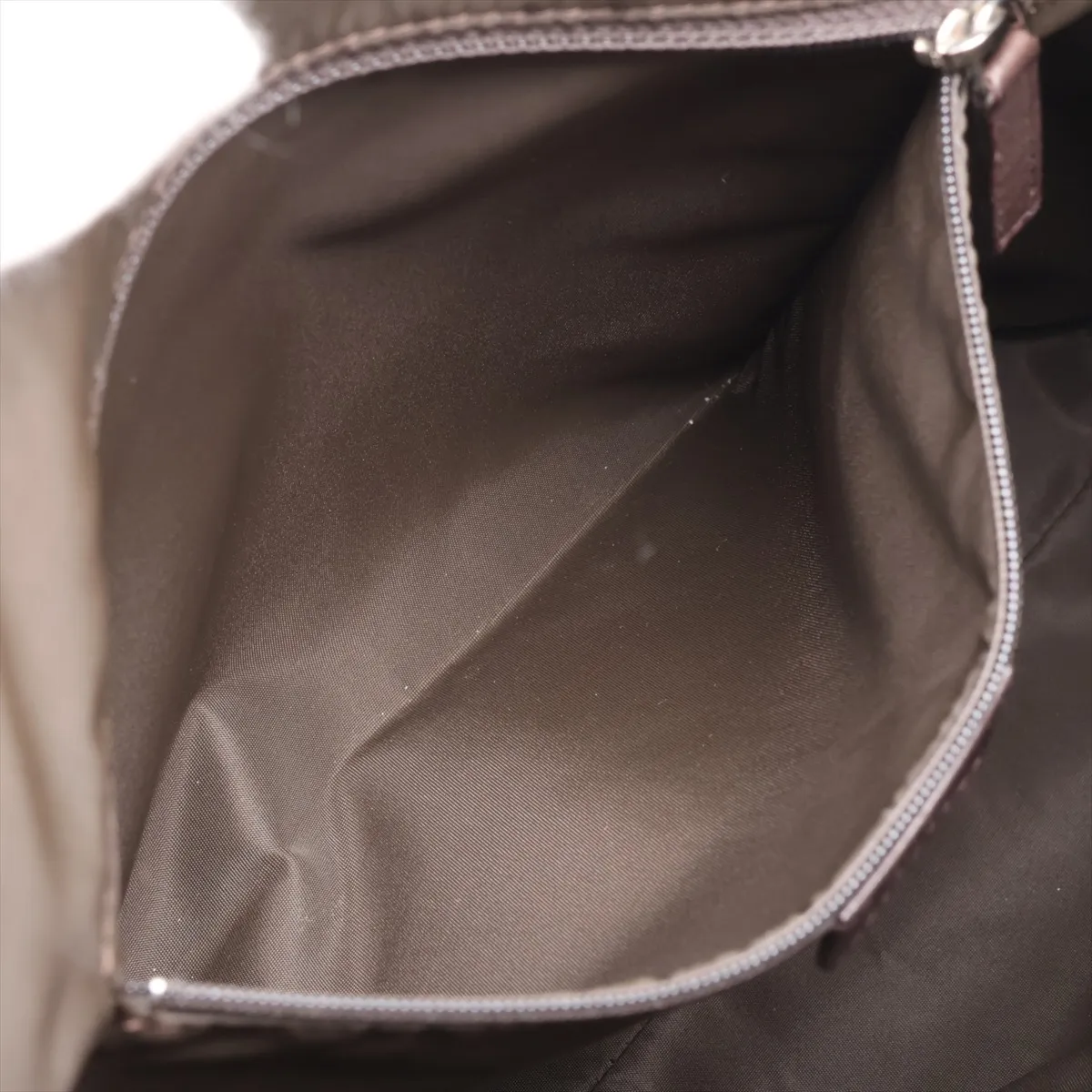 Trotter Street Chic Canvas x Leather Shoulder Bag, Brown — view 7