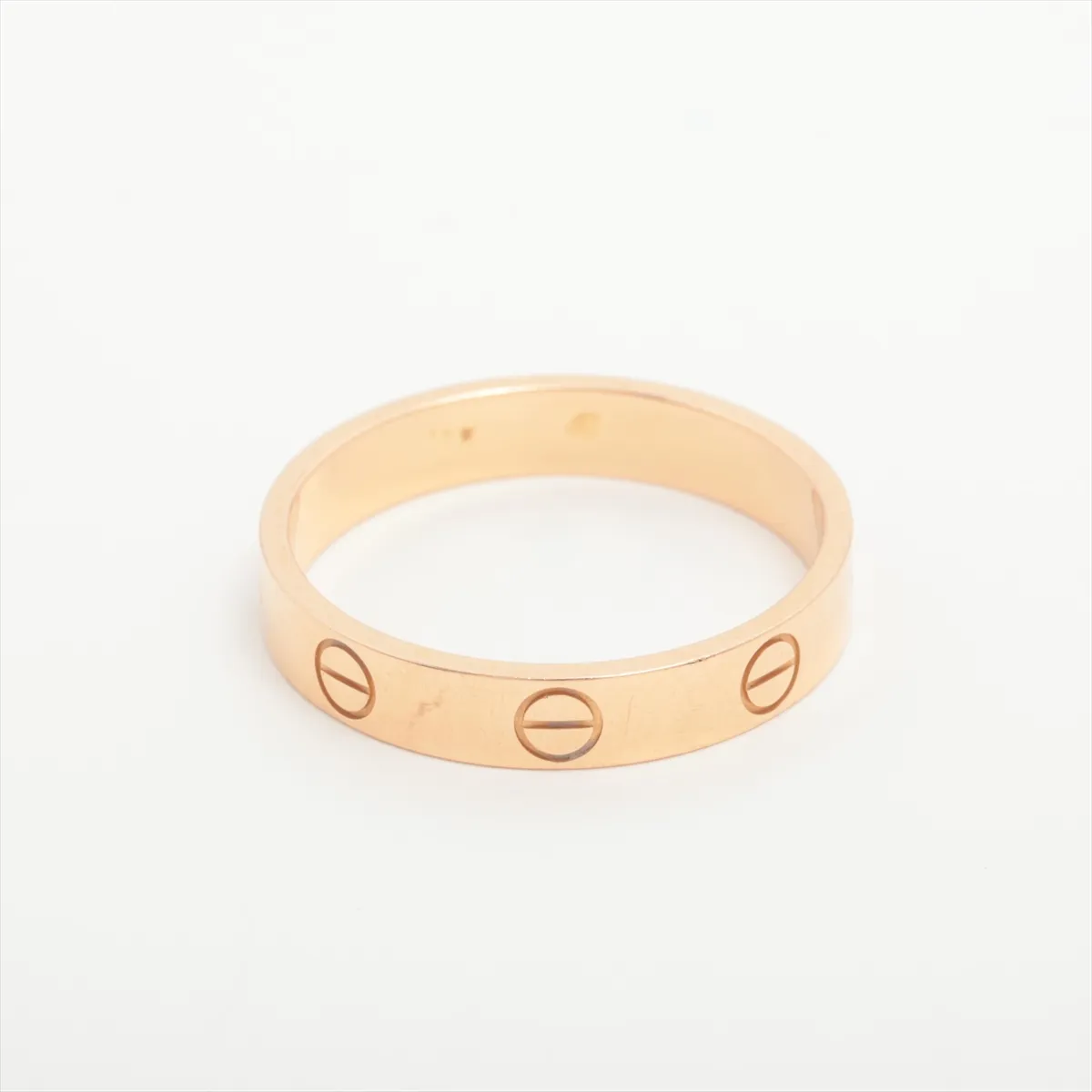 Mini Love Ring, 750 (PG), 3.3g, Size 56, YN2452, dents. — view 2