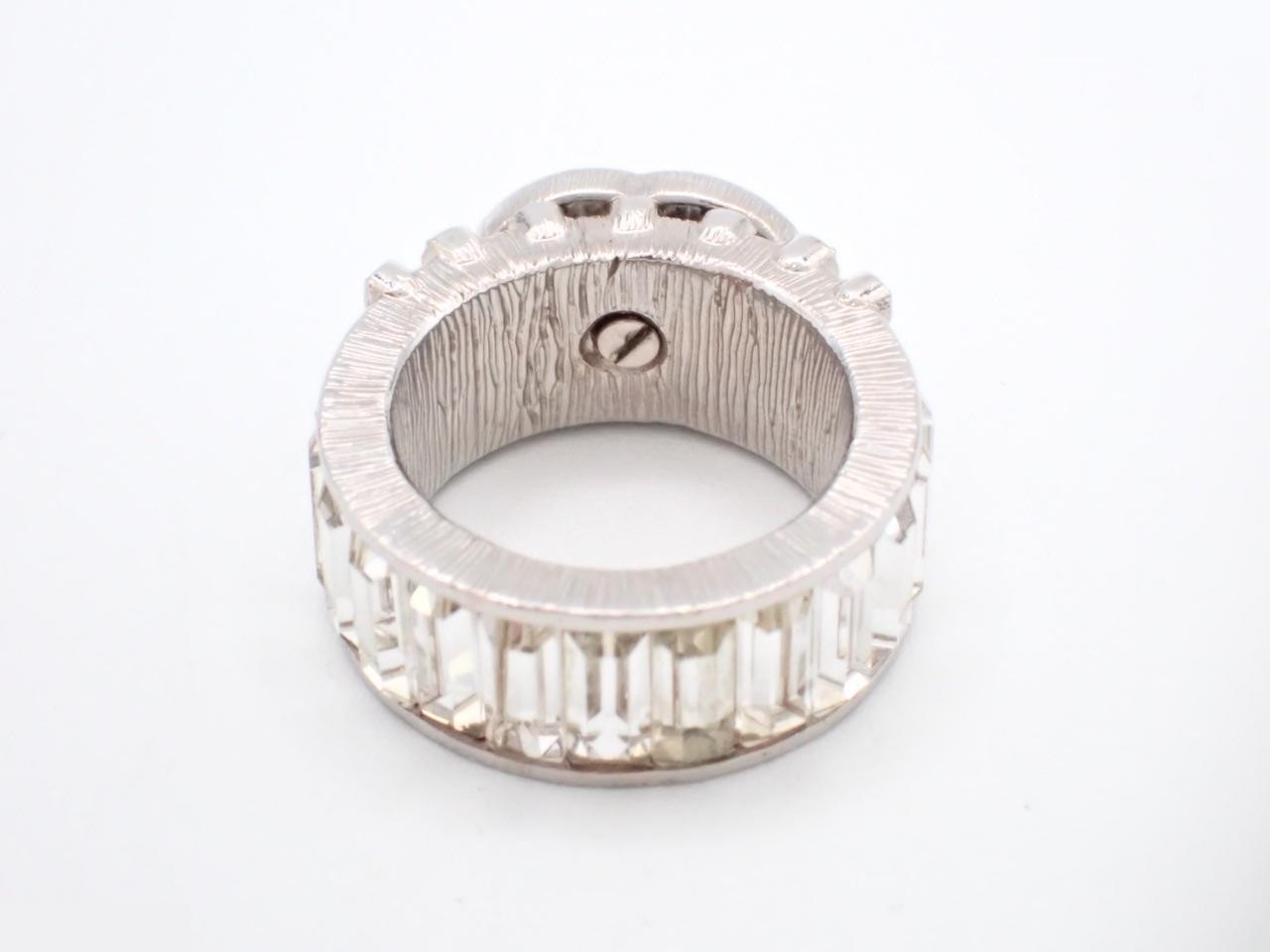 Coco Mark Rhinestone Ring B18P, with box, size #11 — view 2