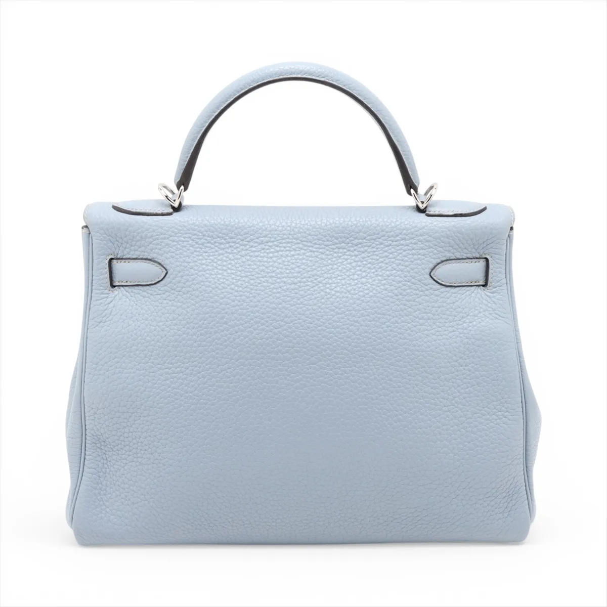 [Individually packaged] Hermes Kelly 32 Retournée Taurillon Clemence Blue Lin Silver Hardware Q: 2013 Different model strap — view 2