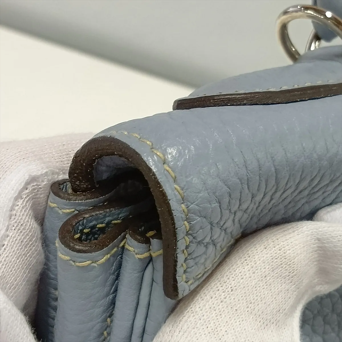 [Individually packaged] Hermes Kelly 32 Retournée Taurillon Clemence Blue Lin Silver Hardware Q: 2013 Different model strap — view 12