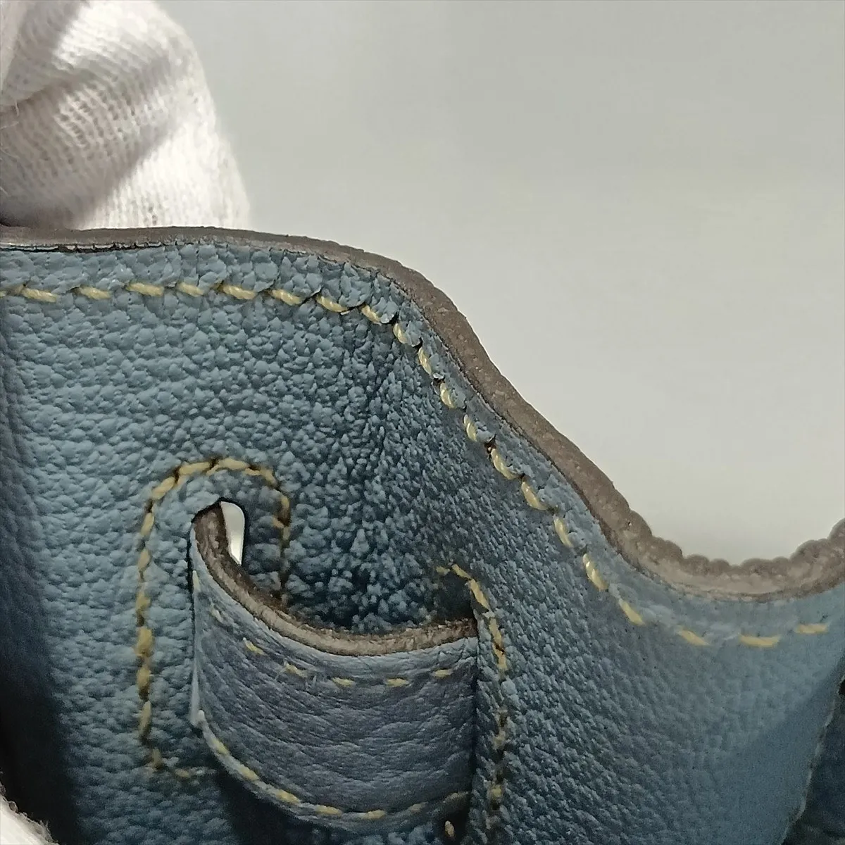 [Individually packaged] Hermes Kelly 32 Retournée Taurillon Clemence Blue Lin Silver Hardware Q: 2013 Different model strap — view 15