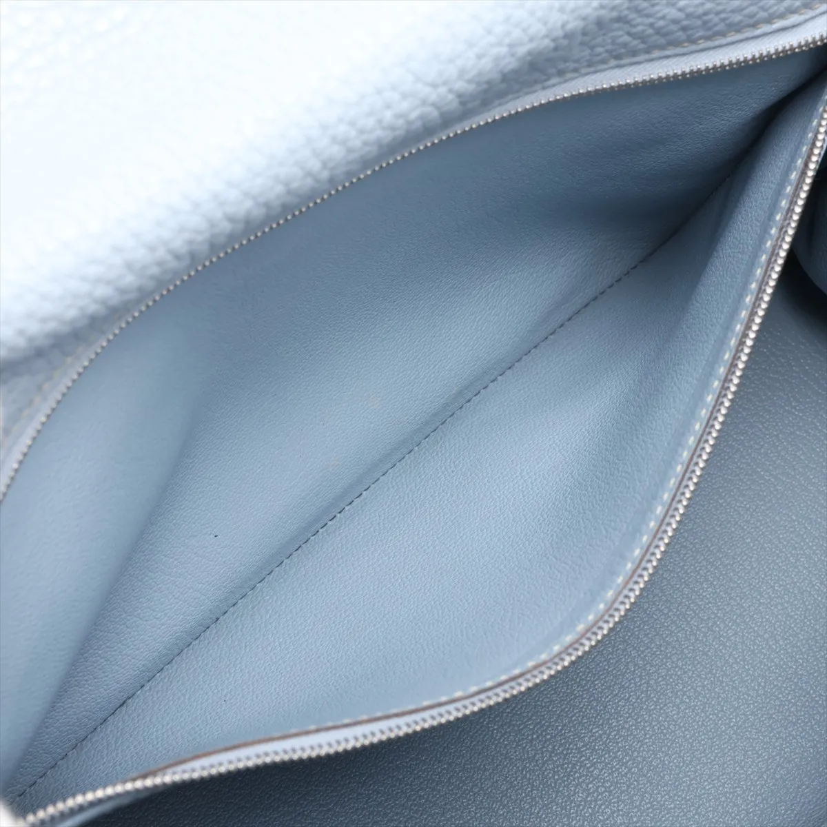 [Individually packaged] Hermes Kelly 32 Retournée Taurillon Clemence Blue Lin Silver Hardware Q: 2013 Different model strap — view 9