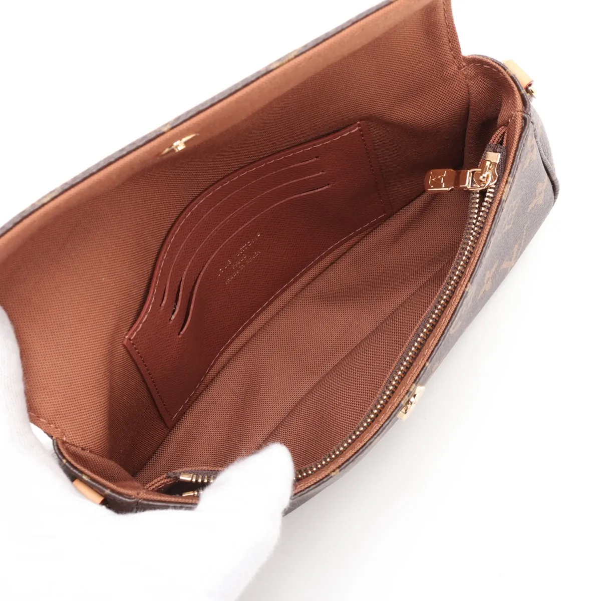 Monogram Wallet on Chain Ivy M81911 Brown (RFID detected) — view 7