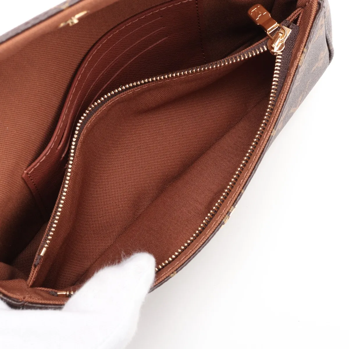 Monogram Wallet on Chain Ivy M81911 Brown (RFID detected) — view 8