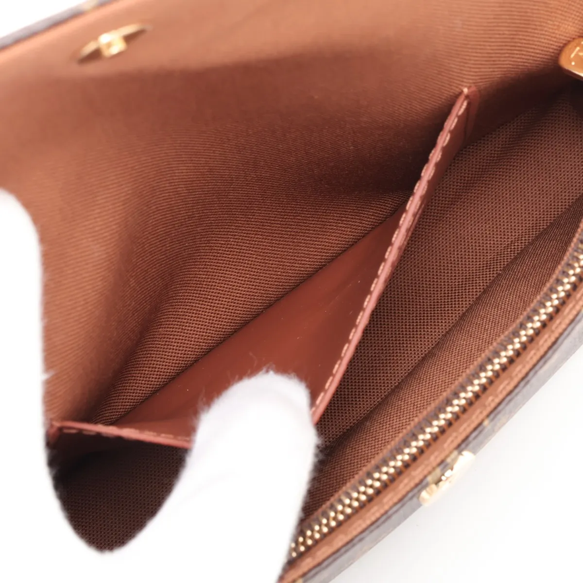 Monogram Wallet on Chain Ivy M81911 Brown (RFID detected) — view 9