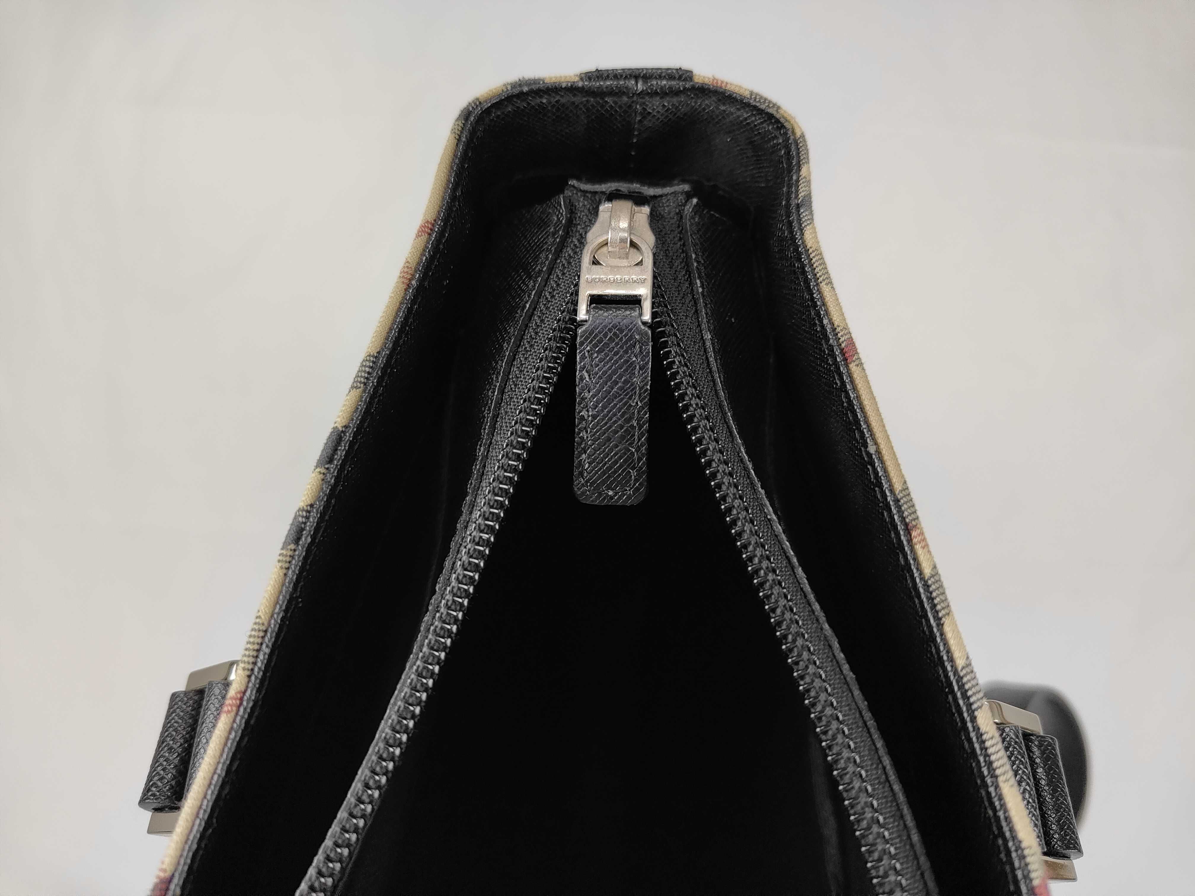 Nova Check Pattern x Leather Tote Bag — view 12