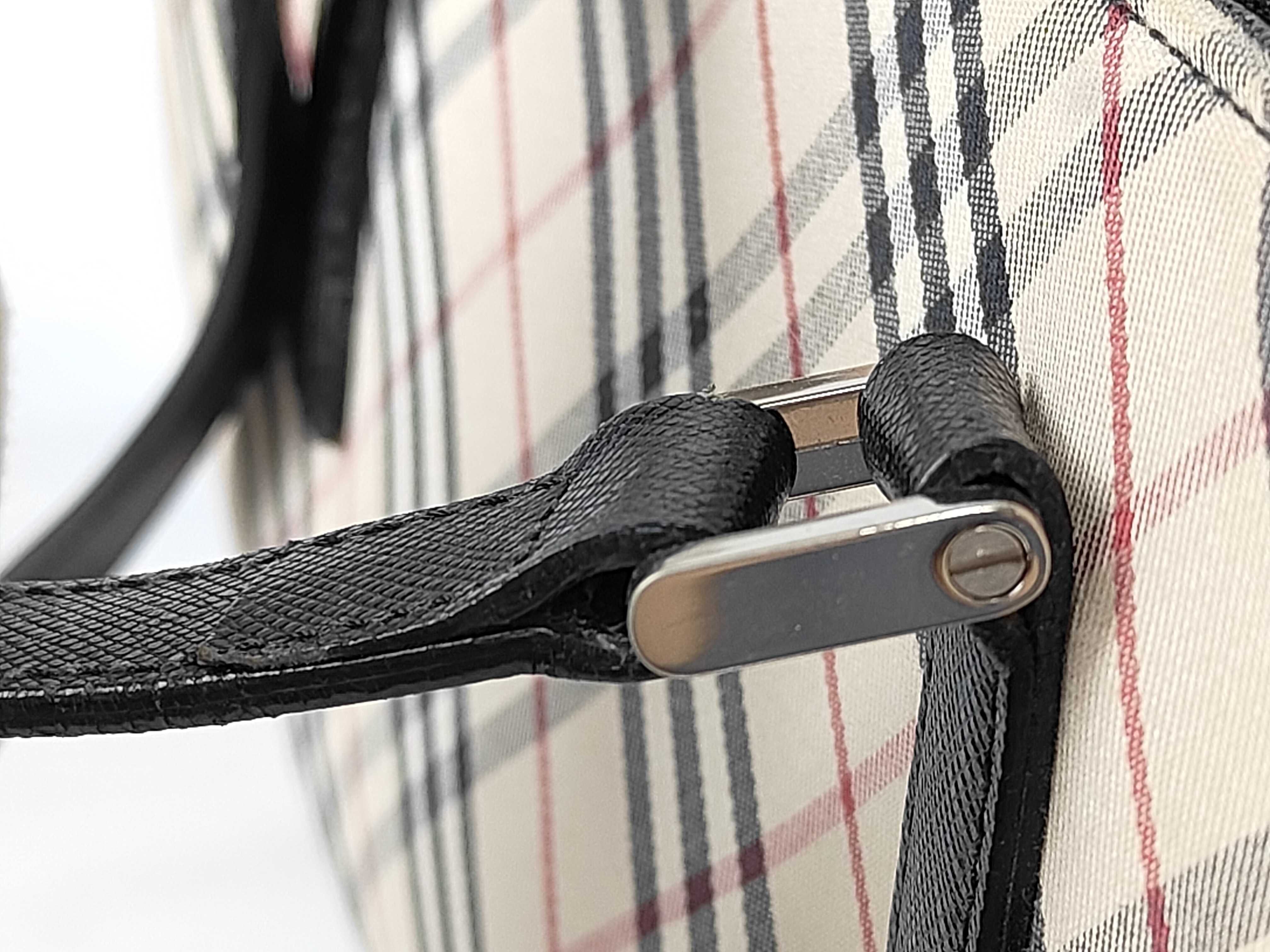 Nova Check Pattern x Leather Tote Bag — view 5
