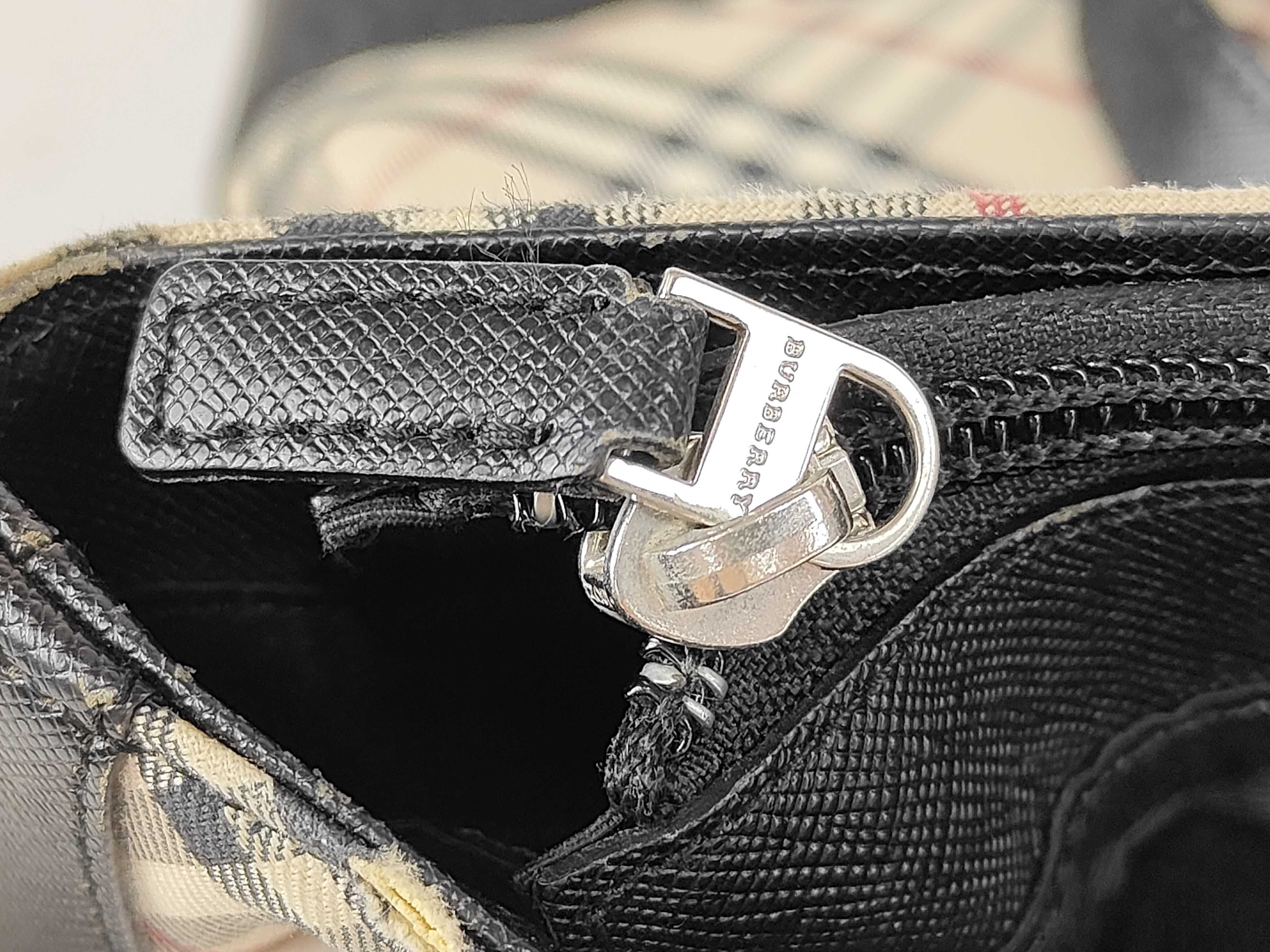 Nova Check Pattern x Leather Tote Bag — view 7