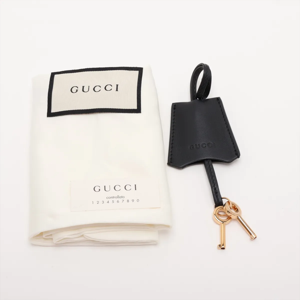 GG Supreme Padlock 498156 PVC x Leather Chain Shoulder Bag Beige x Black — view 11