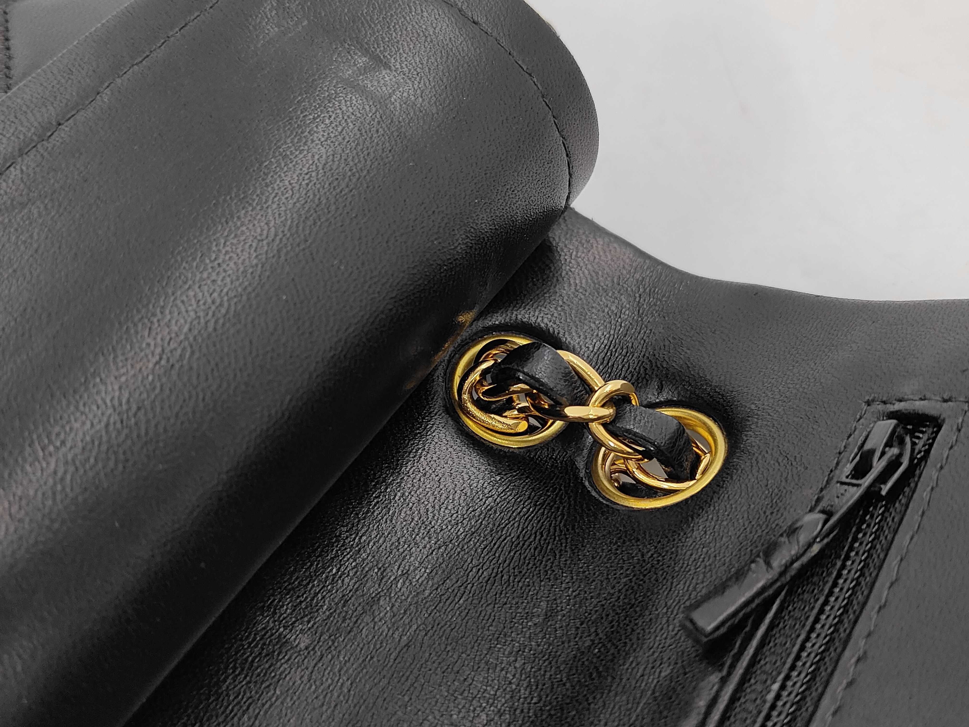 Matelassé Chain Shoulder Bag, Lambskin, Black Shoulder Bag — view 7