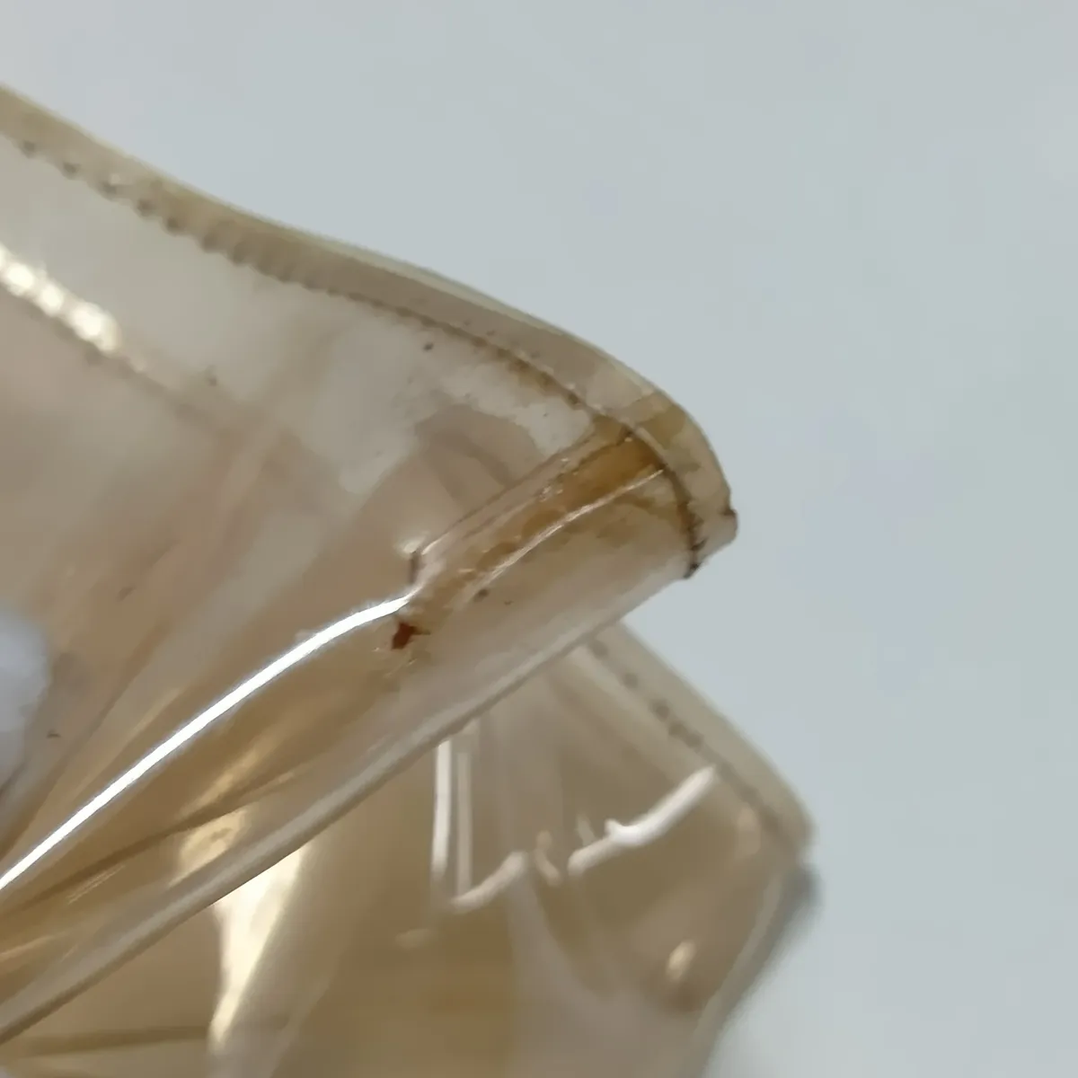 Vinyl Kelly bag, clear vinyl, gold hardware — view 13