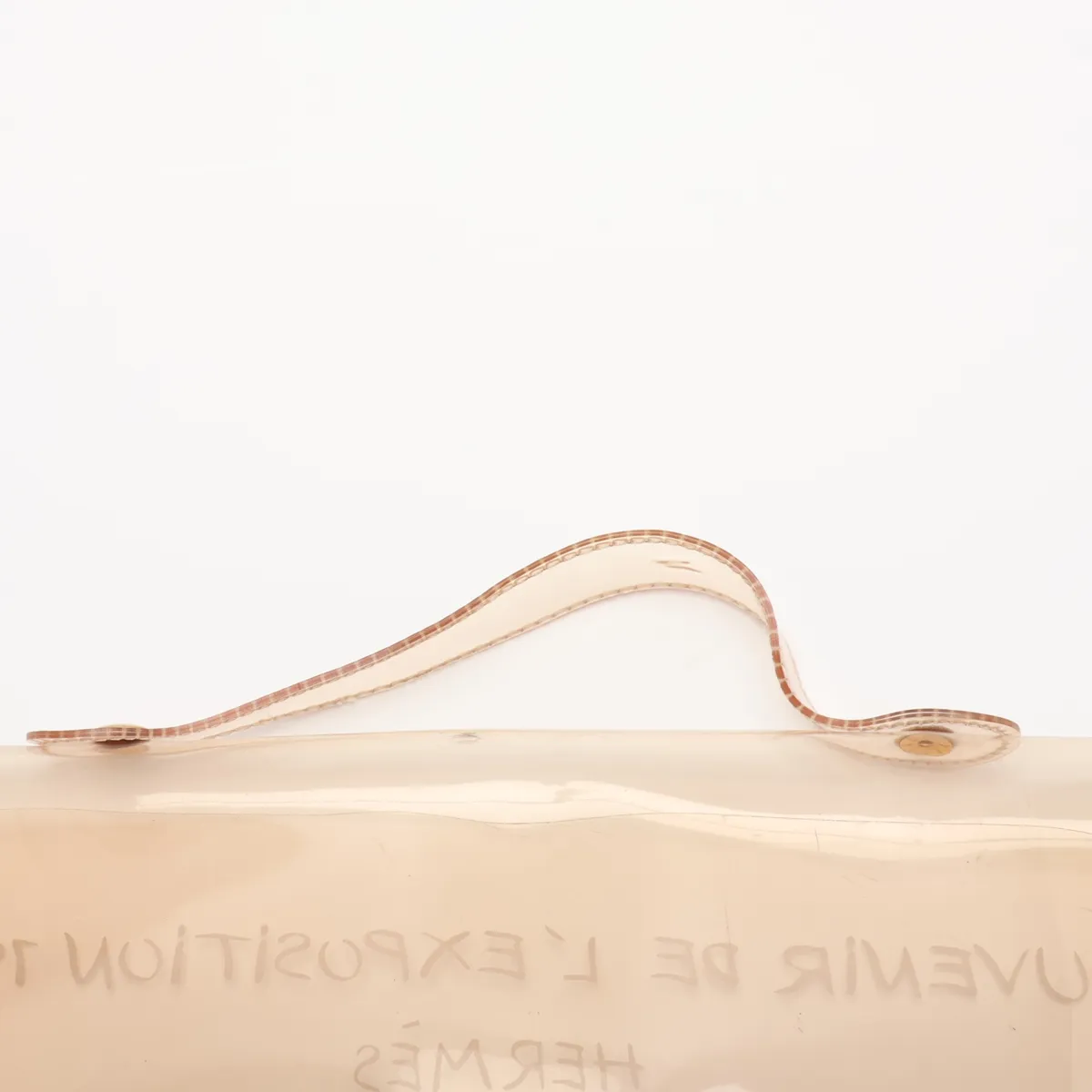 Vinyl Kelly bag, clear vinyl, gold hardware — view 6
