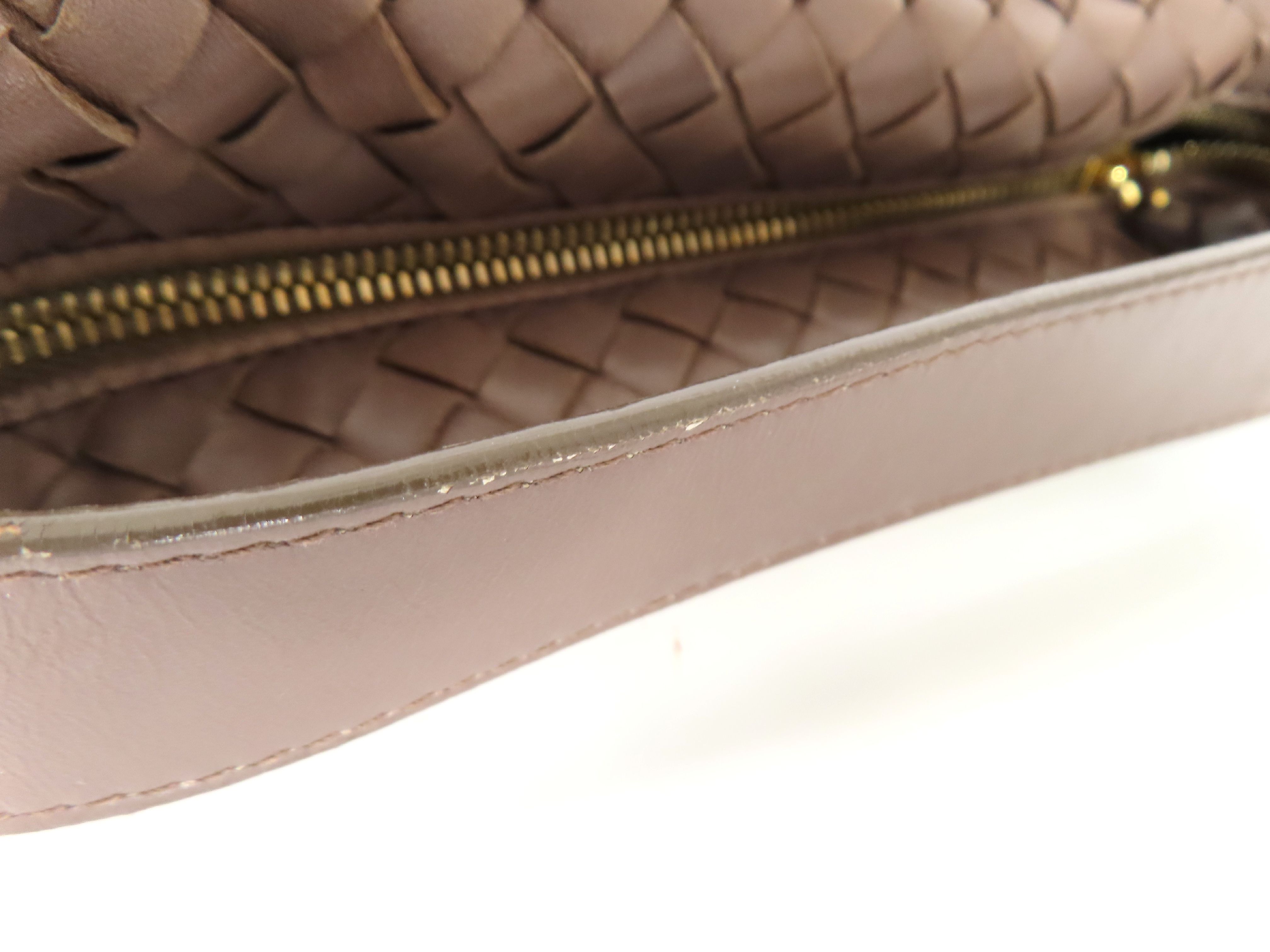 Intrecciato Handbag Accessory Brown Pouch — view 4