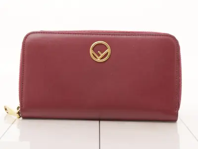 F's Leather Round Zipper Long Wallet