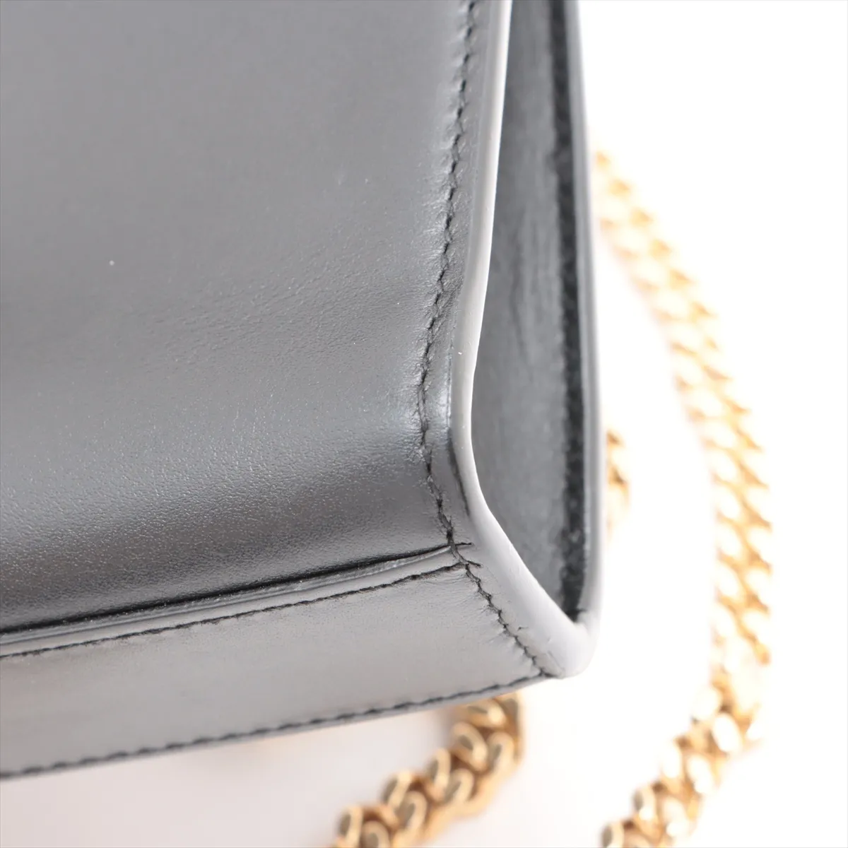Classic Kate Leather Chain Shoulder Bag, Black, 470429 — view 11
