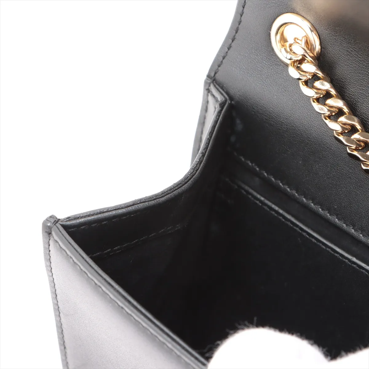 Classic Kate Leather Chain Shoulder Bag, Black, 470429 — view 9