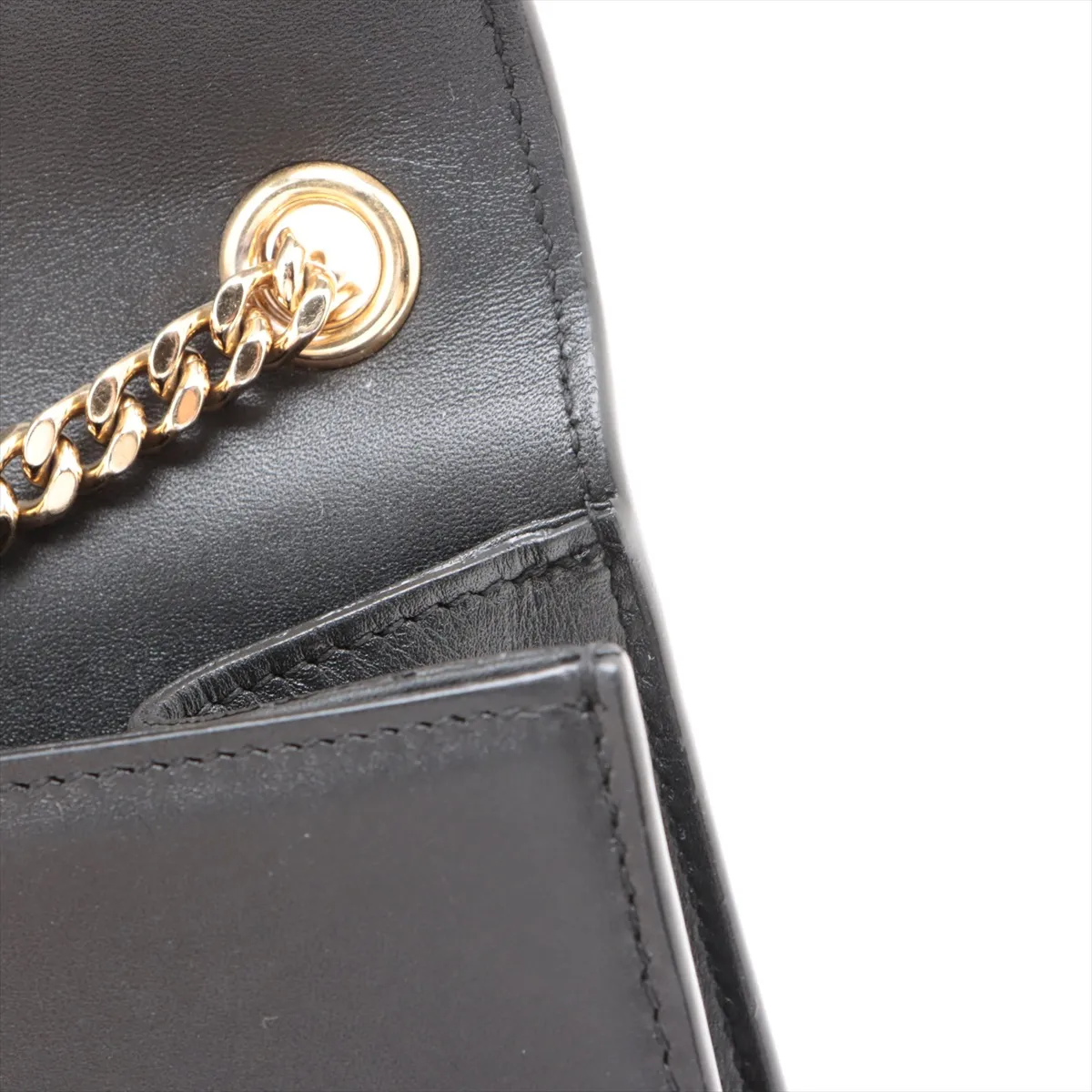Classic Kate Leather Chain Shoulder Bag, Black, 470429 — view 10
