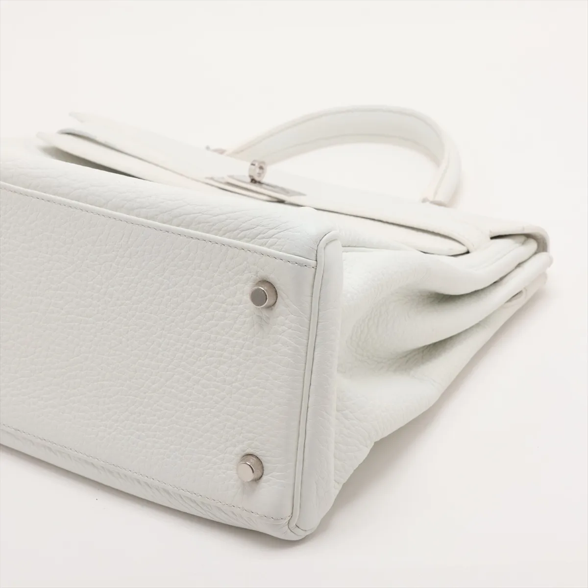 [Individually packaged] Hermes Kelly 35 Retournée Taurillon Clemence White Silver Hardware I: 2005 — view 3