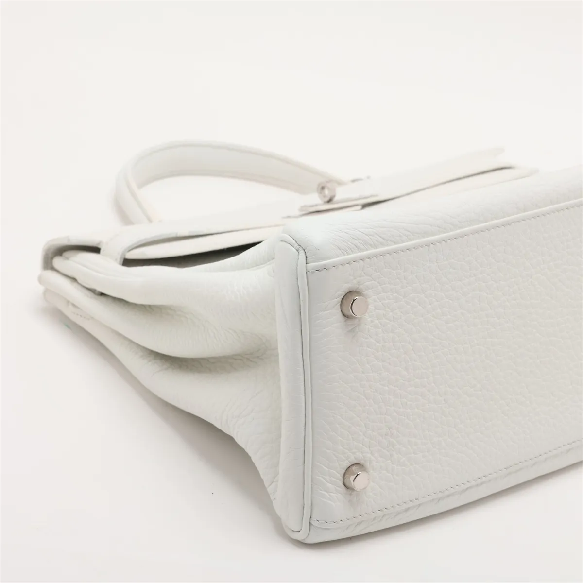 [Individually packaged] Hermes Kelly 35 Retournée Taurillon Clemence White Silver Hardware I: 2005 — view 4