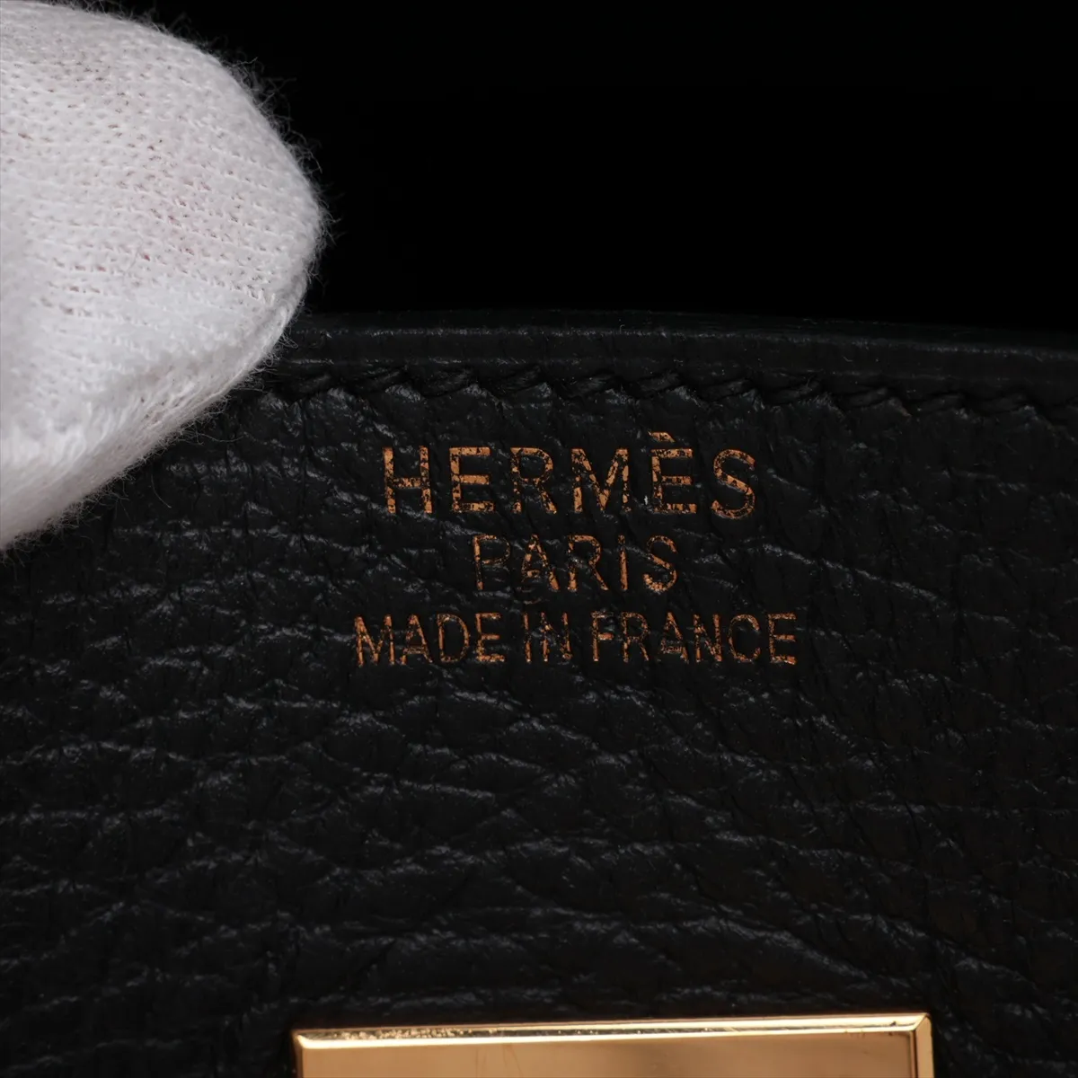 [Individually packaged] Hermes Birkin 35 Letournée Ardennes Black Gold Hardware F: 2002 — view 9
