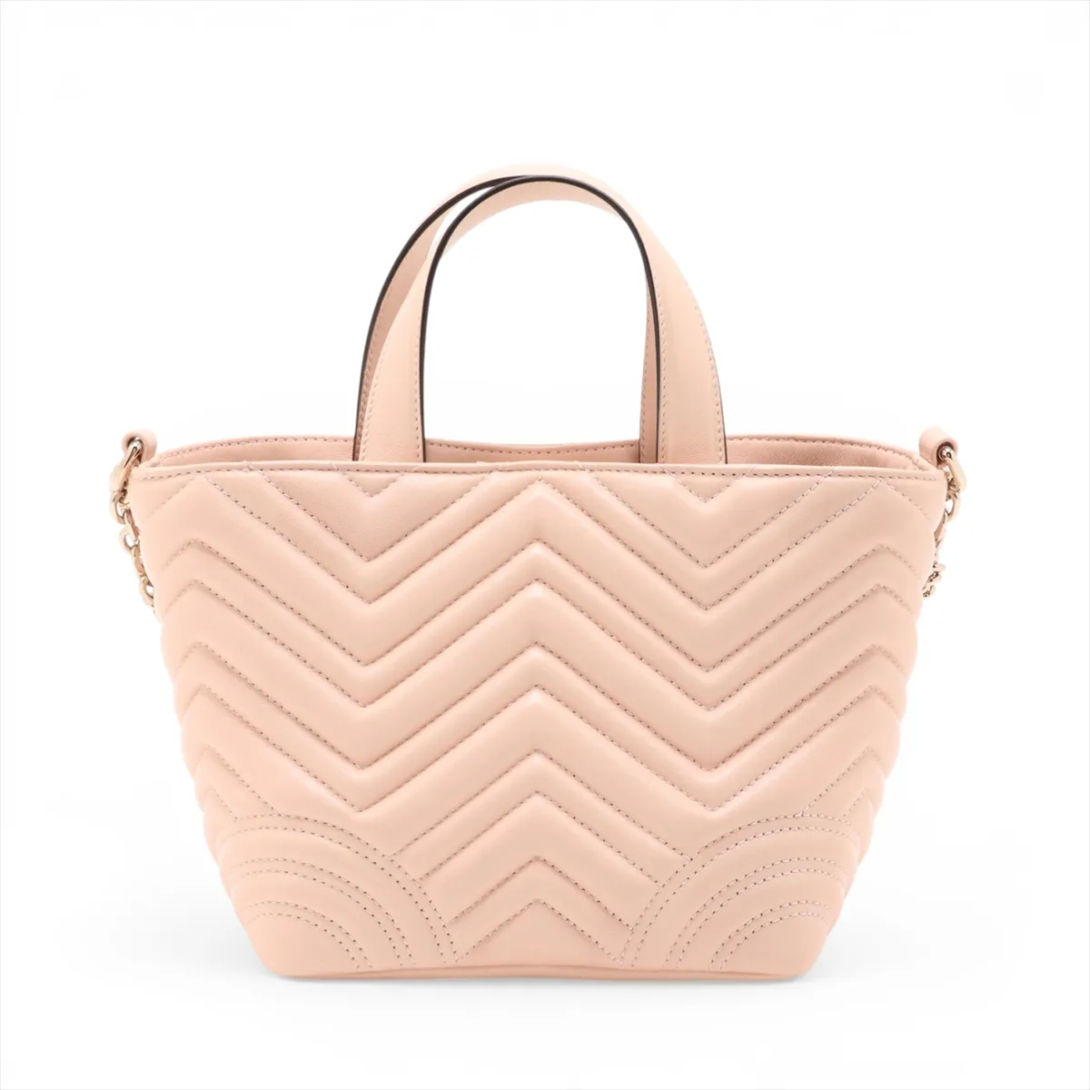 GG Marmont Leather 2-Way Handbag, Pink, 847386 — view 2