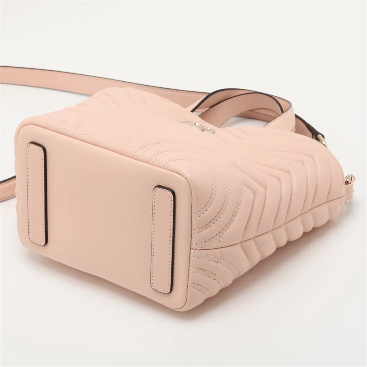 GG Marmont Leather 2-Way Handbag, Pink, 847386 — view 3