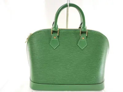 Epi Alma PM Green Handbag