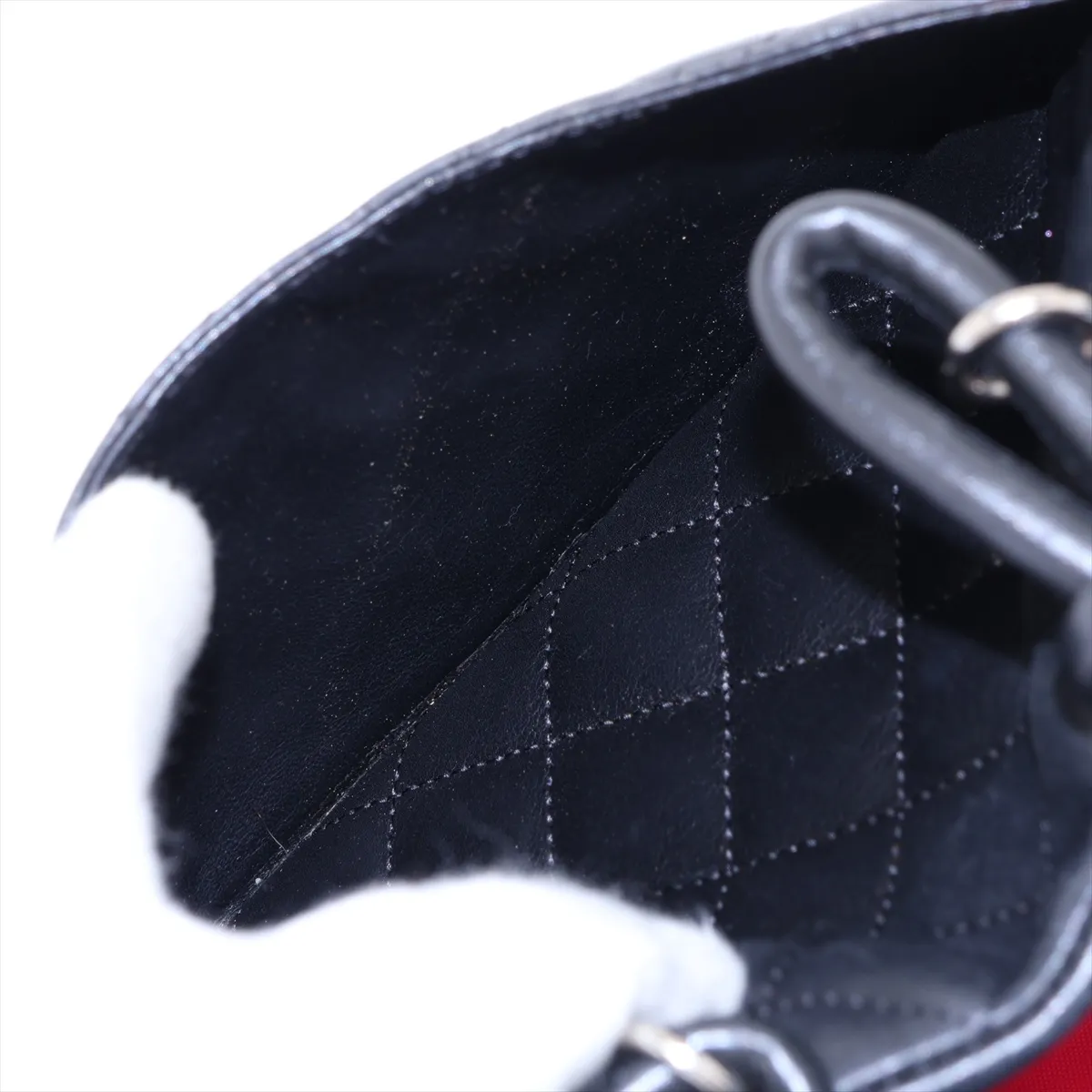 Cambon Line Lambskin Shoulder Bag, Black with Silver Hardware, 10211009 (Serial Number in the 10s) — view 13
