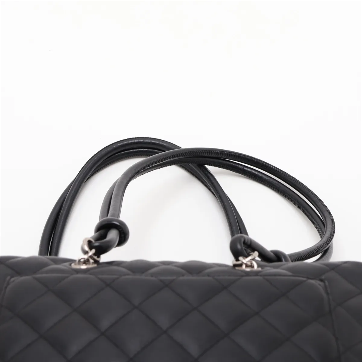 Cambon Line Lambskin Shoulder Bag, Black with Silver Hardware, 10211009 (Serial Number in the 10s) — view 6
