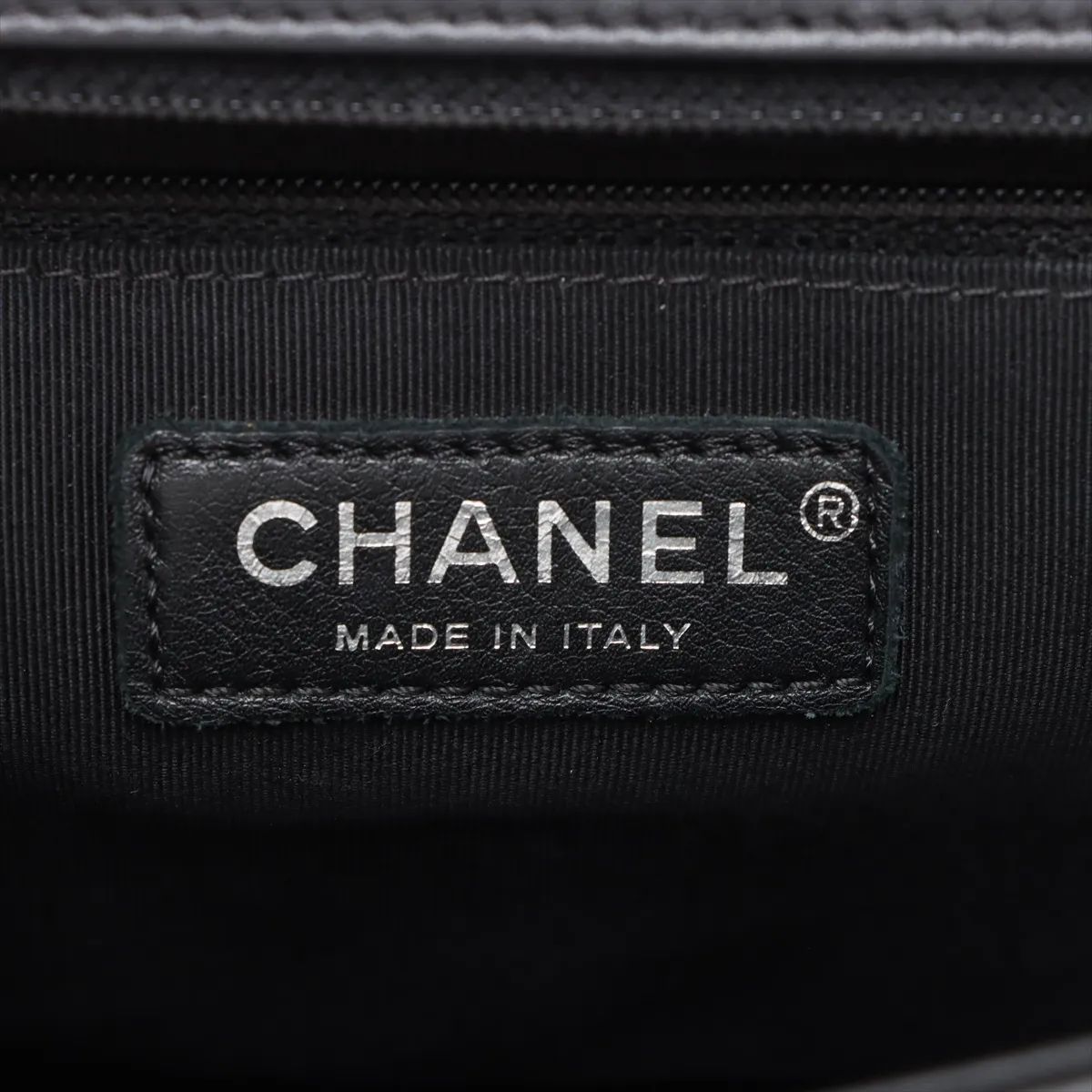 Boy Chanel 28 Large Lambskin Chain Shoulder Bag Black Gunmetal Hardware 20376286 20th Series A92193 — view 9