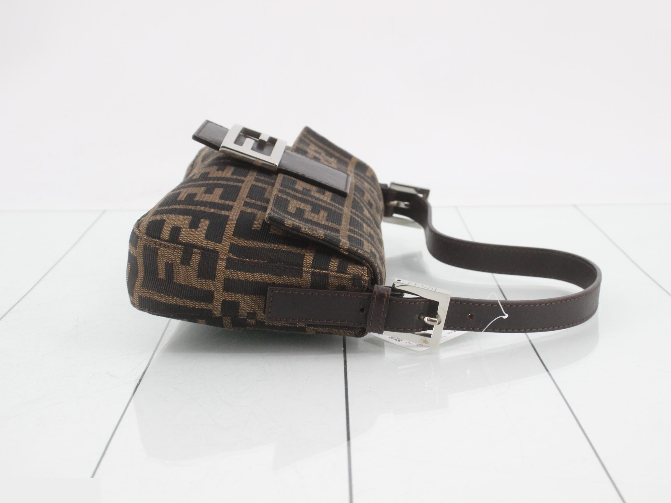 ZUCCA Mamma Bucket, Brown, Silver Hardware, 26 x 15 x 4 cm — view 3