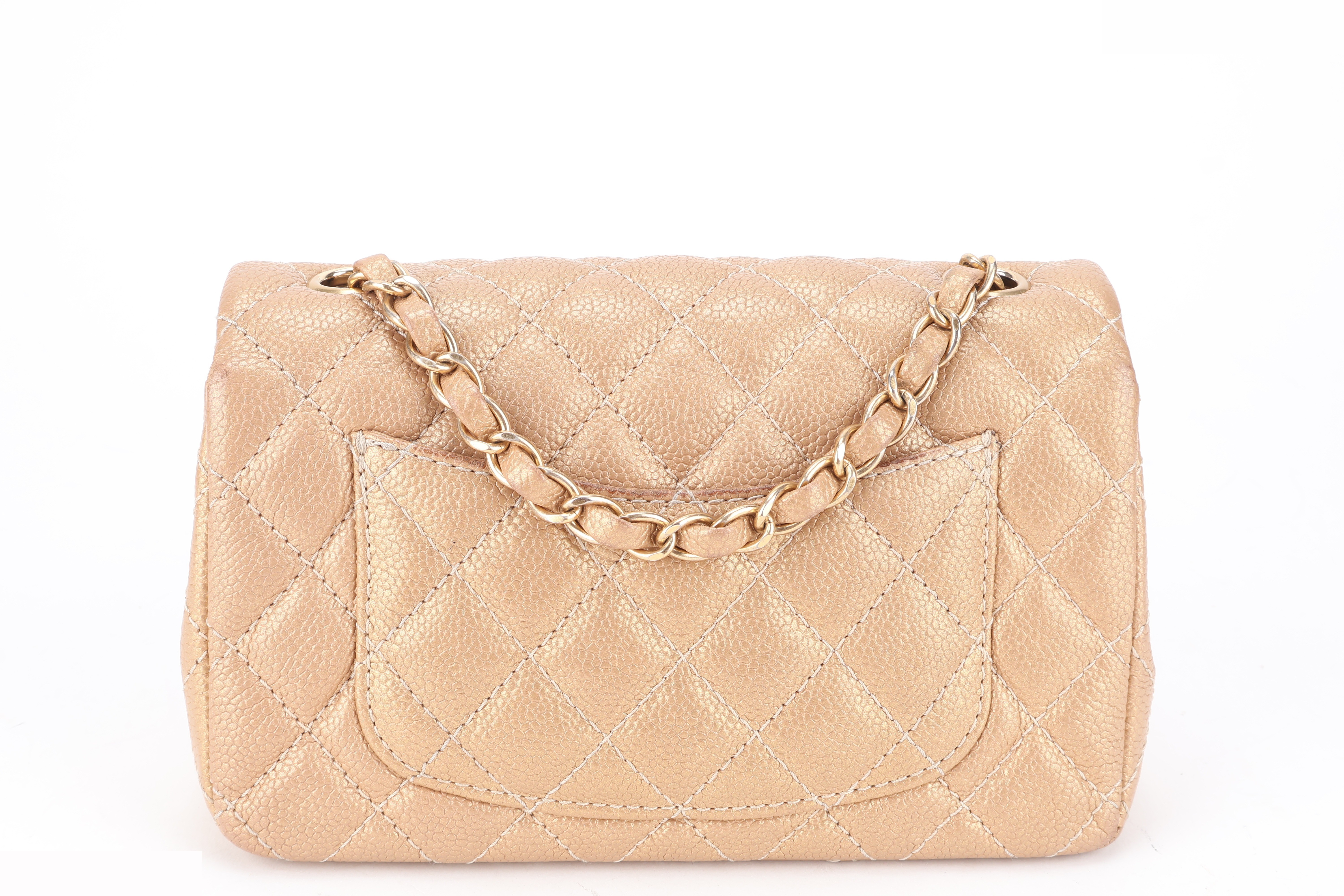 CLASSIC FLAP MINI IRIDESCENT GOLD CAVIAR — view 2