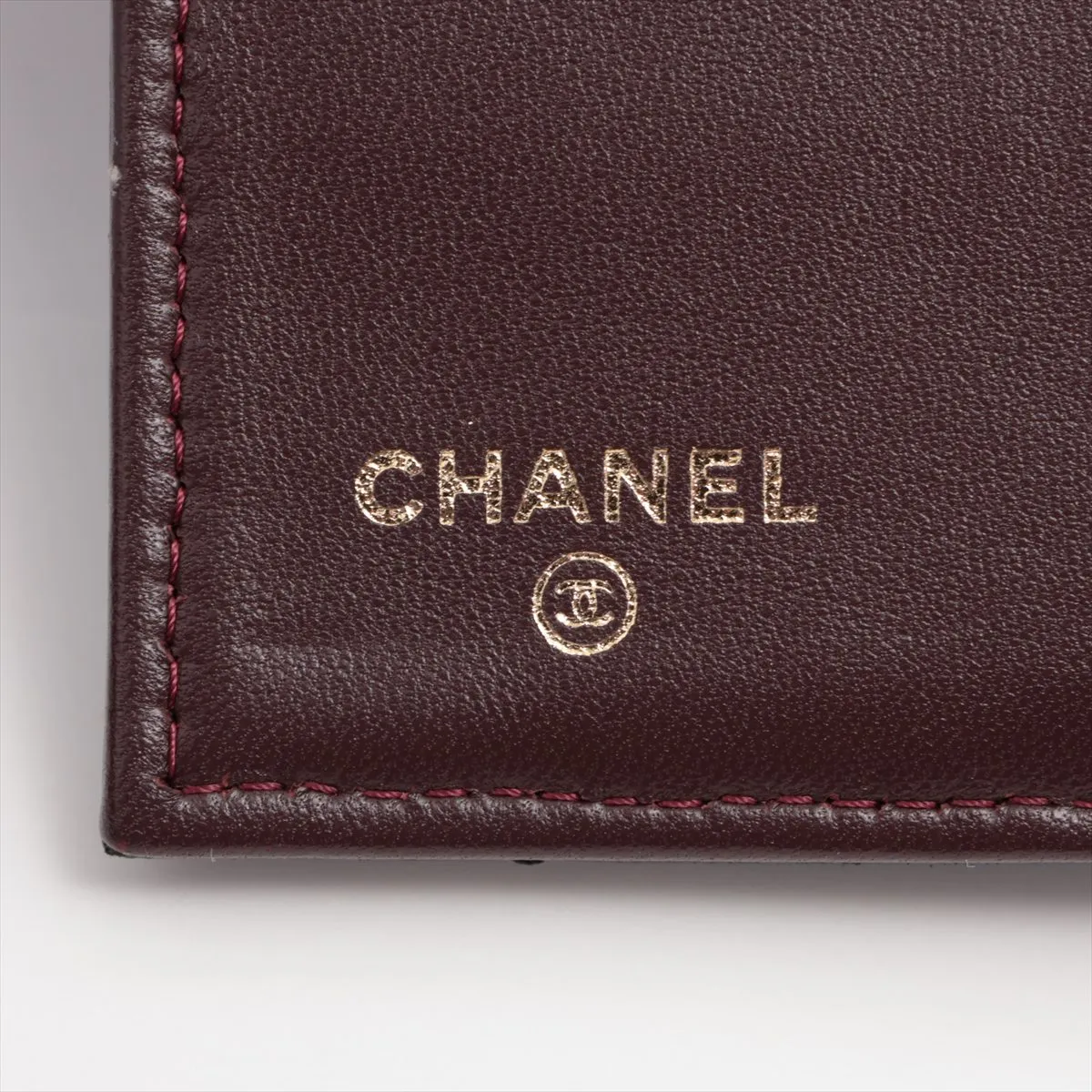 Matelassé Lambskin Long Wallet, Black with Gold Hardware, 20071320 — view 7