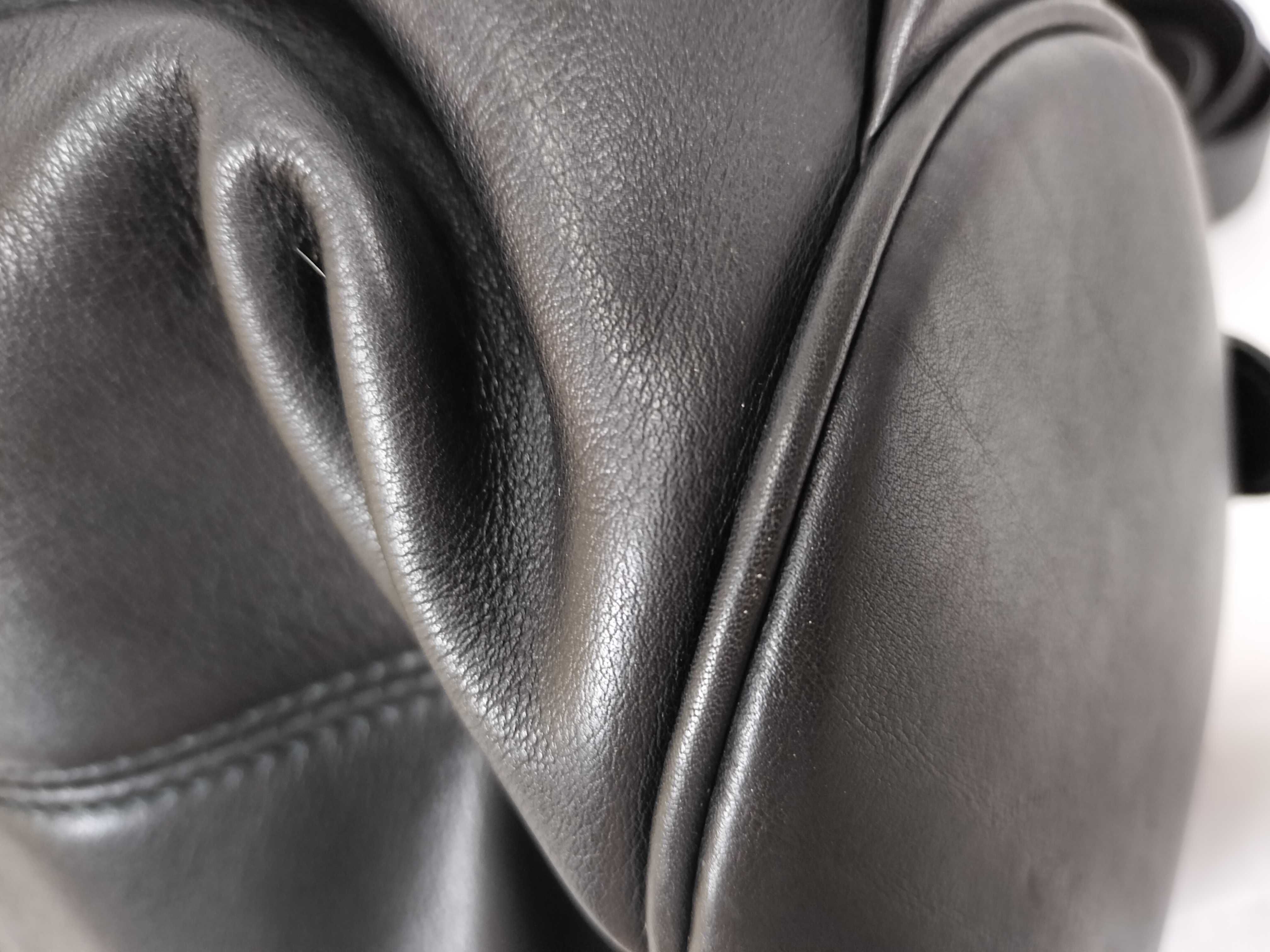 Leather 2-Way Boston Bag, Made in Italy, 002-865-0297 — view 6