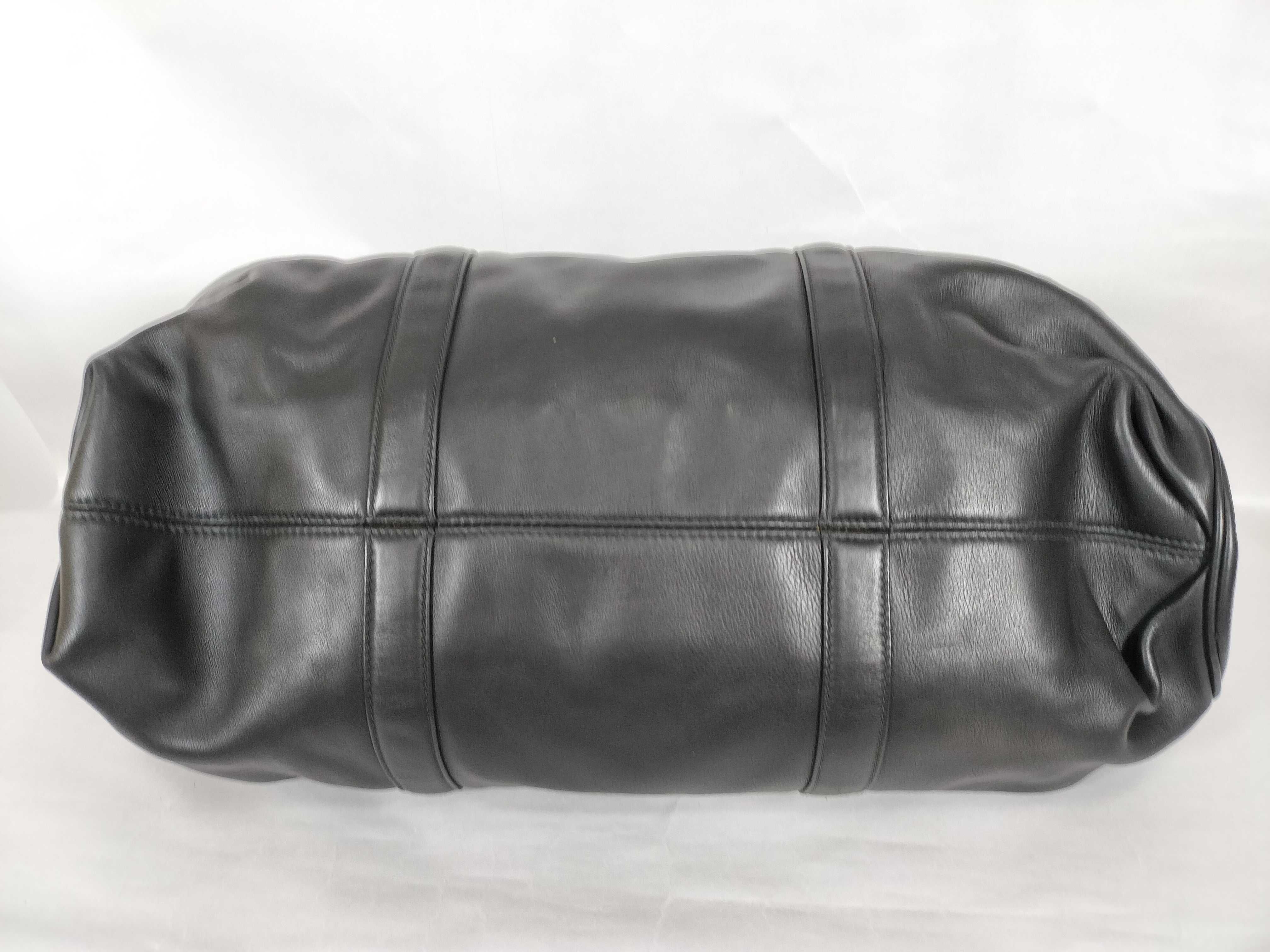 Leather 2-Way Boston Bag, Made in Italy, 002-865-0297 — view 7