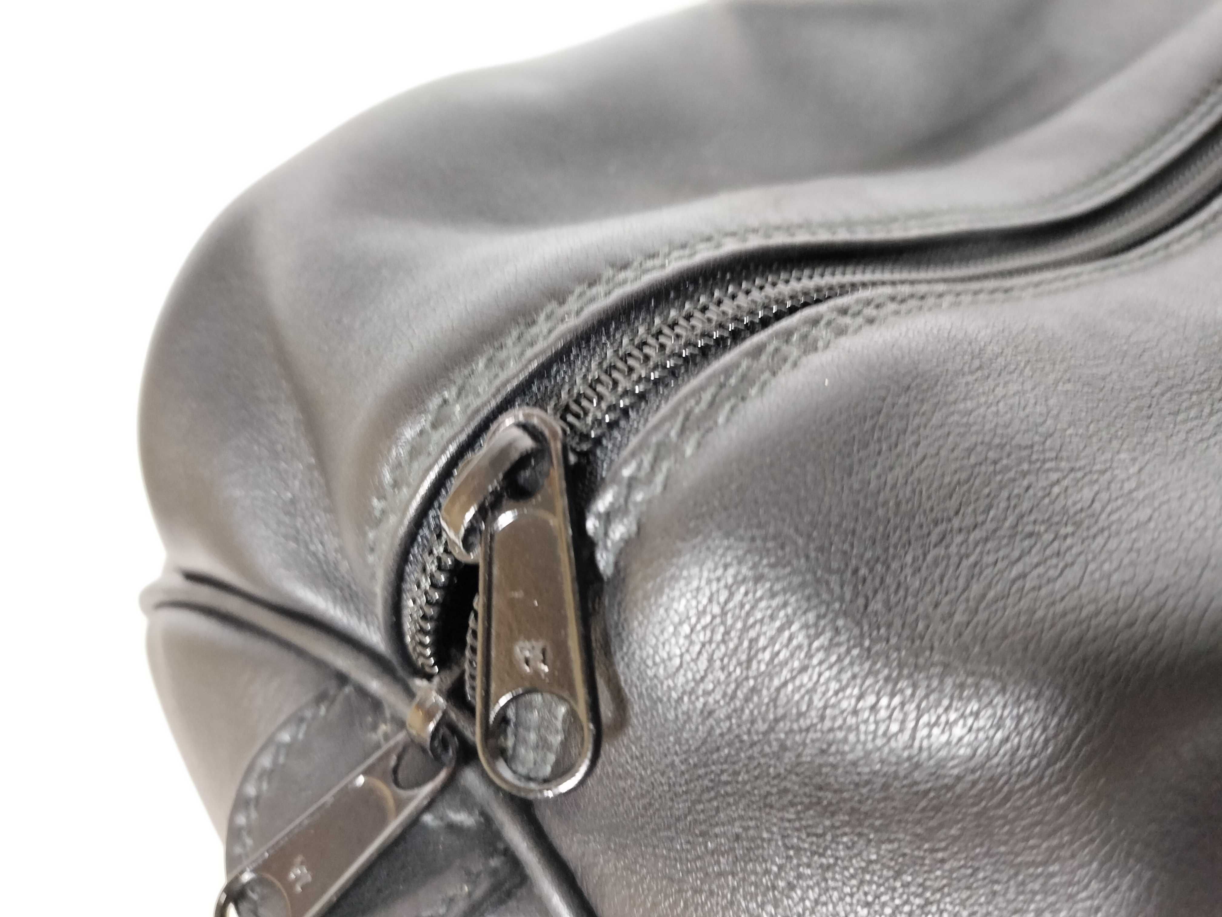 Leather 2-Way Boston Bag, Made in Italy, 002-865-0297 — view 8