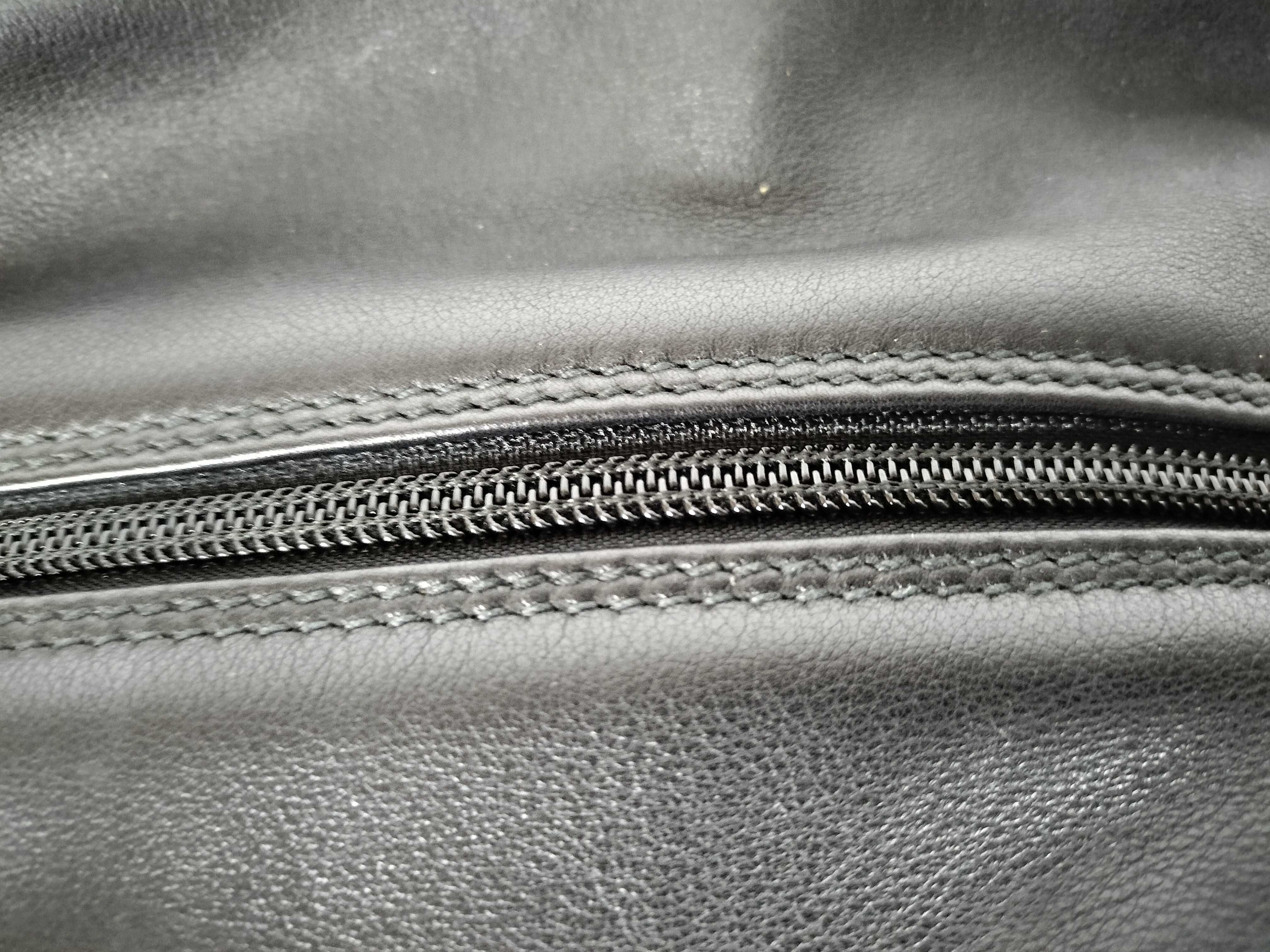 Leather 2-Way Boston Bag, Made in Italy, 002-865-0297 — view 9